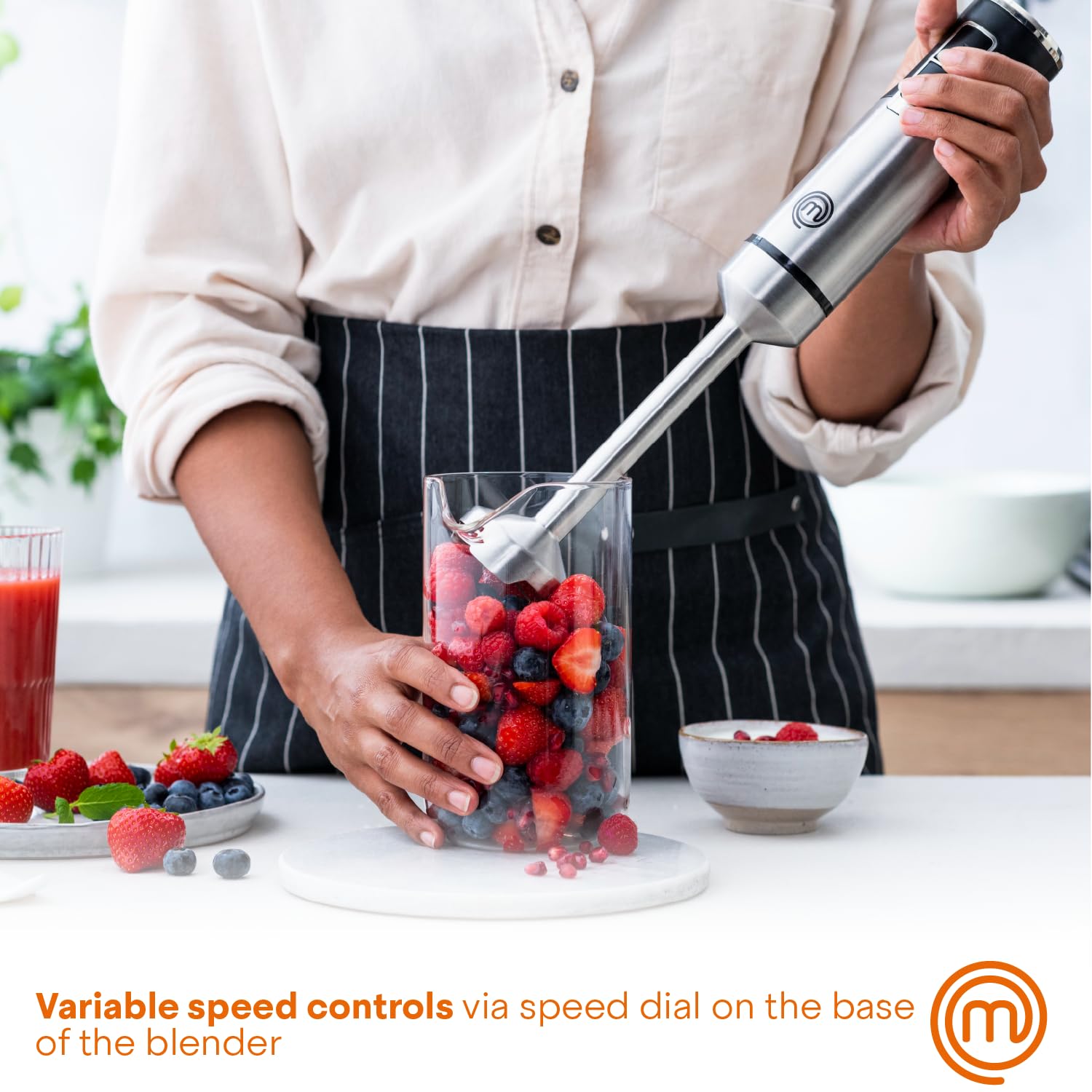 Foto 5 pulgar | Licuadora De Inmersión Portátil Masterchef De Acero Inoxidable 400w - Venta Internacional.