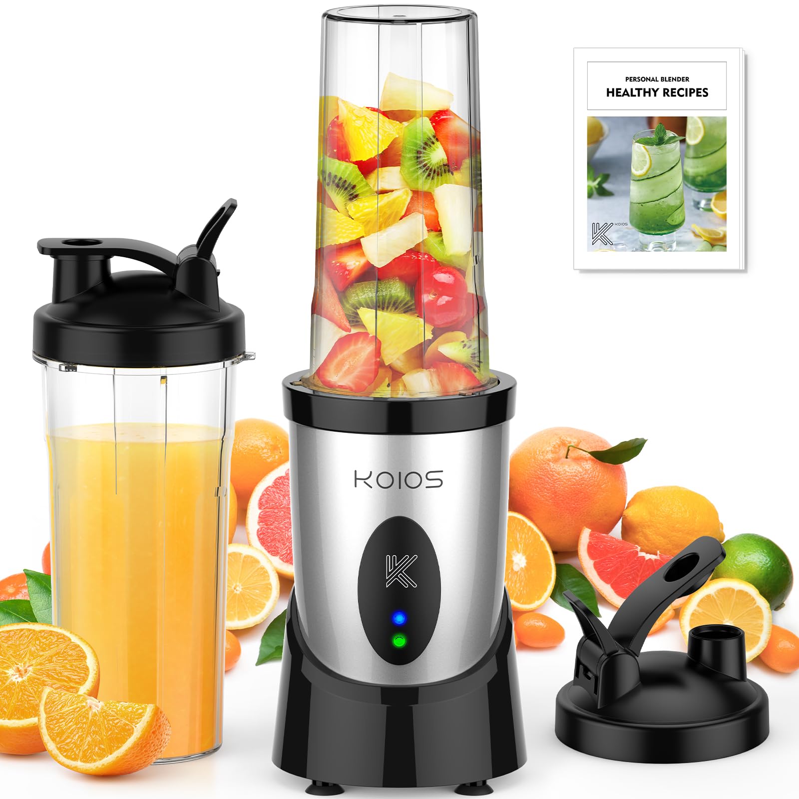 Foto 2 pulgar | Licuadora De Batidos Koios 900 W Para Batidos Con 2 Vasos De 650 Ml  Color Plateado - Venta Internacional.