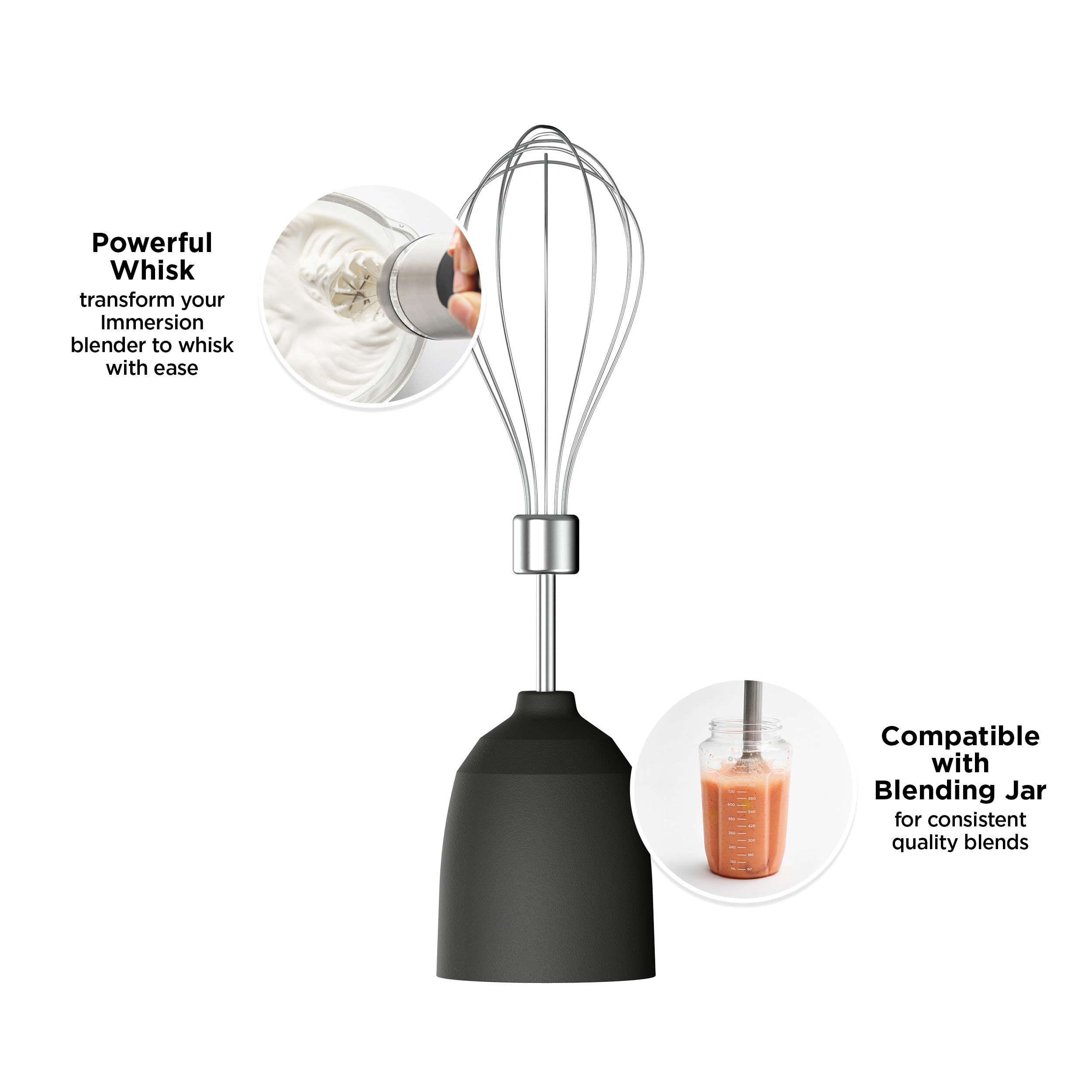 Foto 4 pulgar | Licuadora De Inmersión Vitamix De 2 Velocidades Con Batidor De 350 W Negra - Venta Internacional.