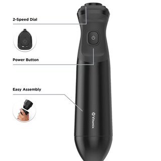 Foto 4 | Licuadora De Inmersión Vitamix De 2 Velocidades Con Batidor De 350 W Negra - Venta Internacional.