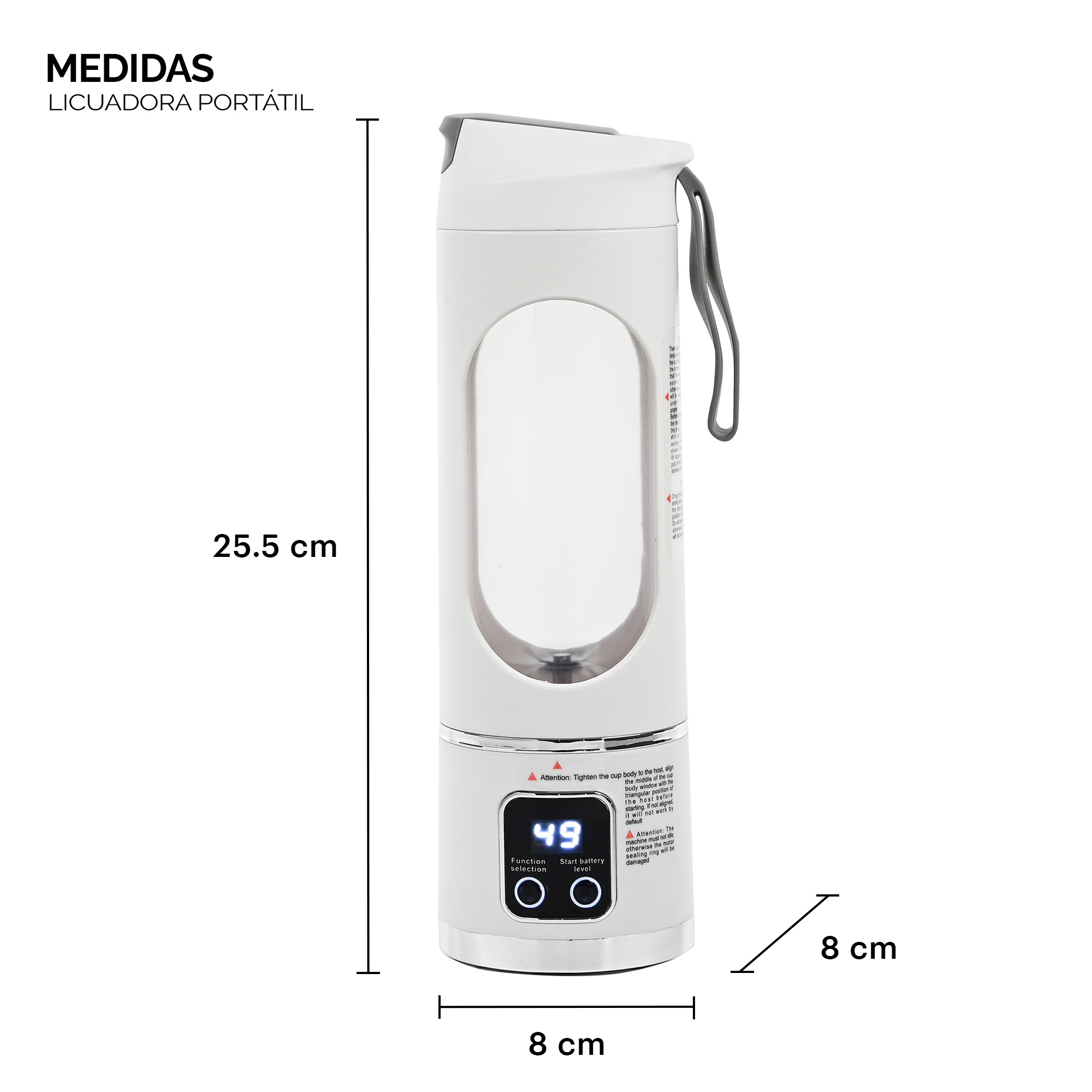 Foto 8 pulgar | Licuadora Portátil Inalámbrica Deus Kitchen 450 Ml.