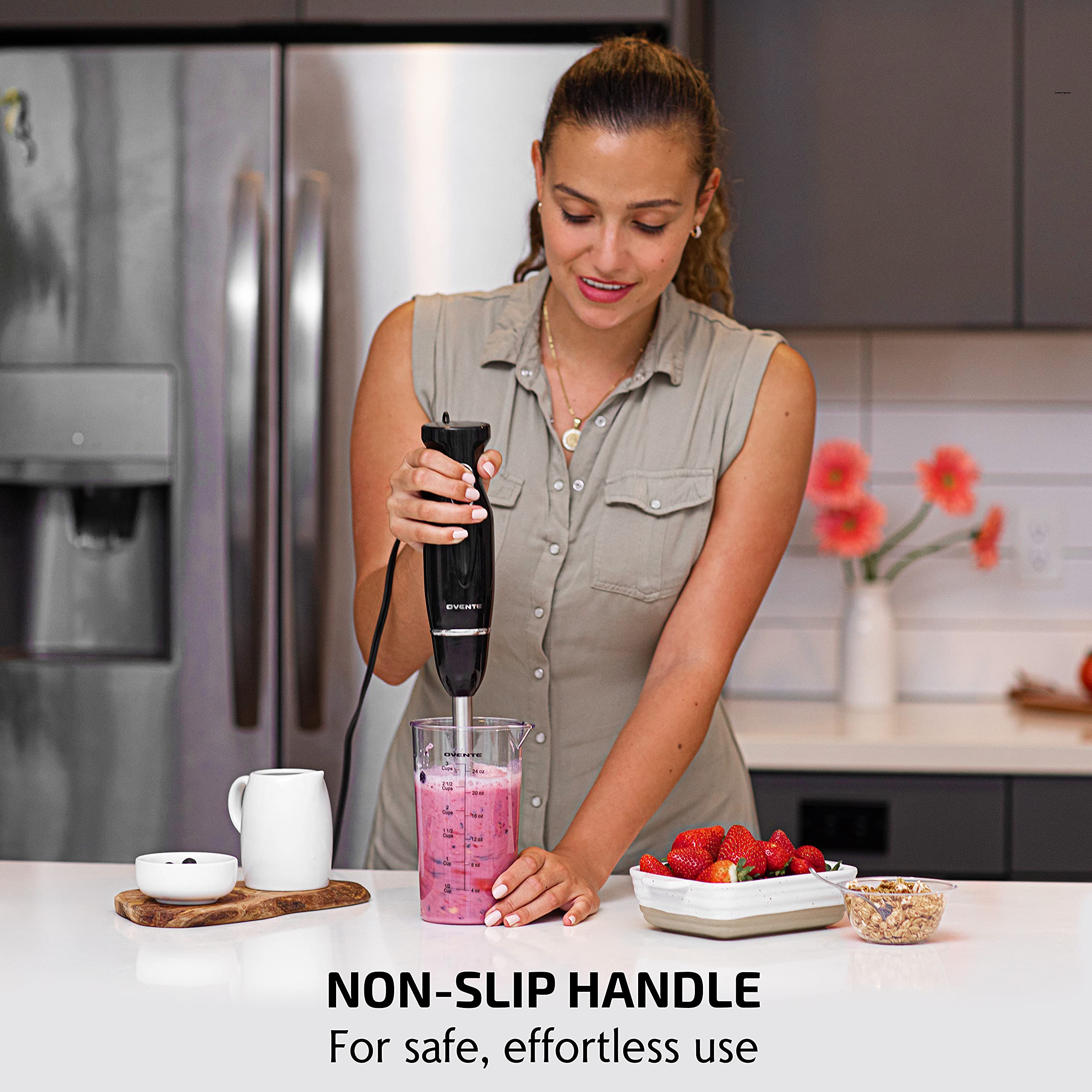 Foto 4 | Batidora De Mano Ovente Hs565b  300 W  2 Velocidades  Con Accesorios  Color Negro - Venta Internacional.