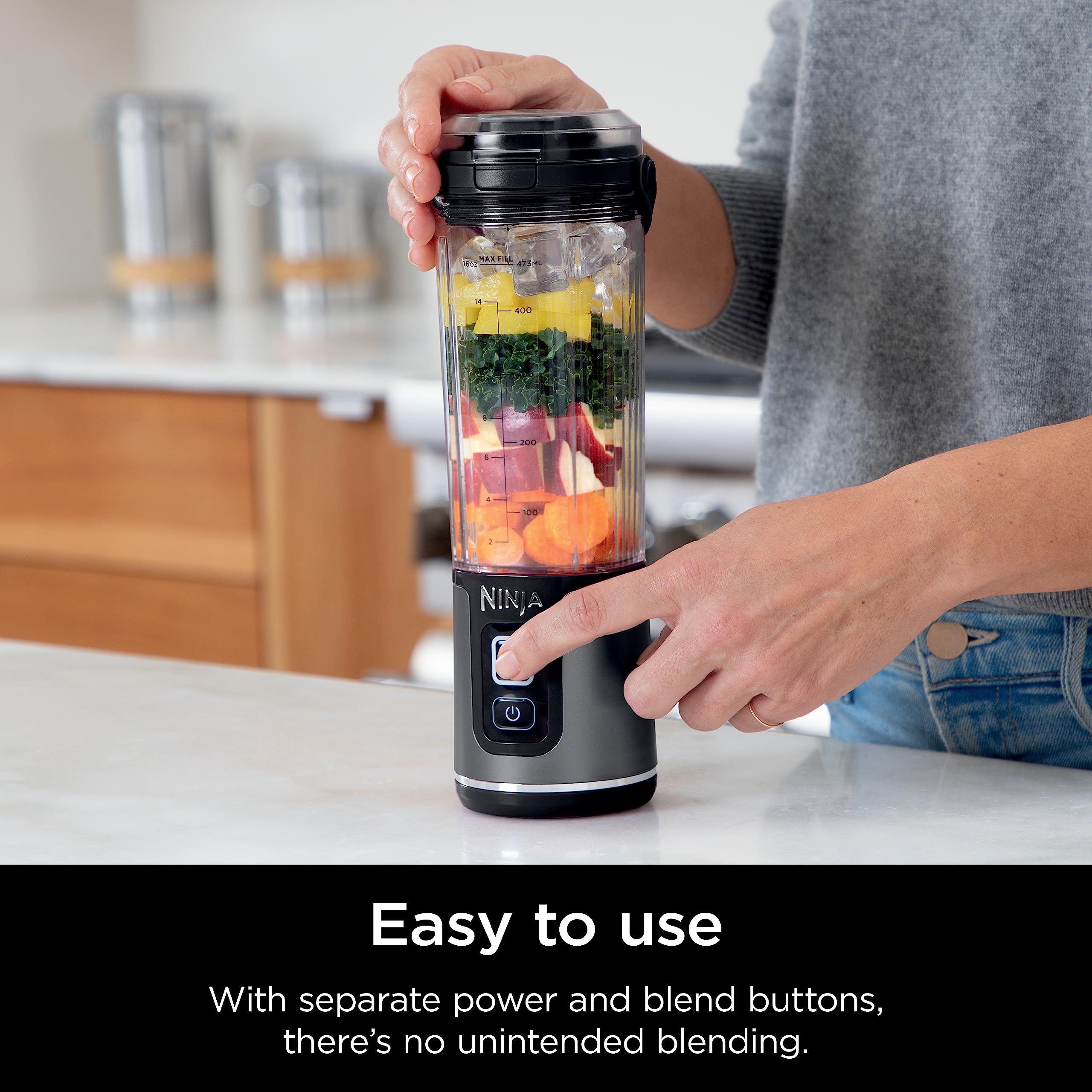 Foto 5 pulgar | Licuadora Portátil Ninja Bc151bk Blast Inalámbrica De 500 Ml  Color Negro - Venta Internacional.
