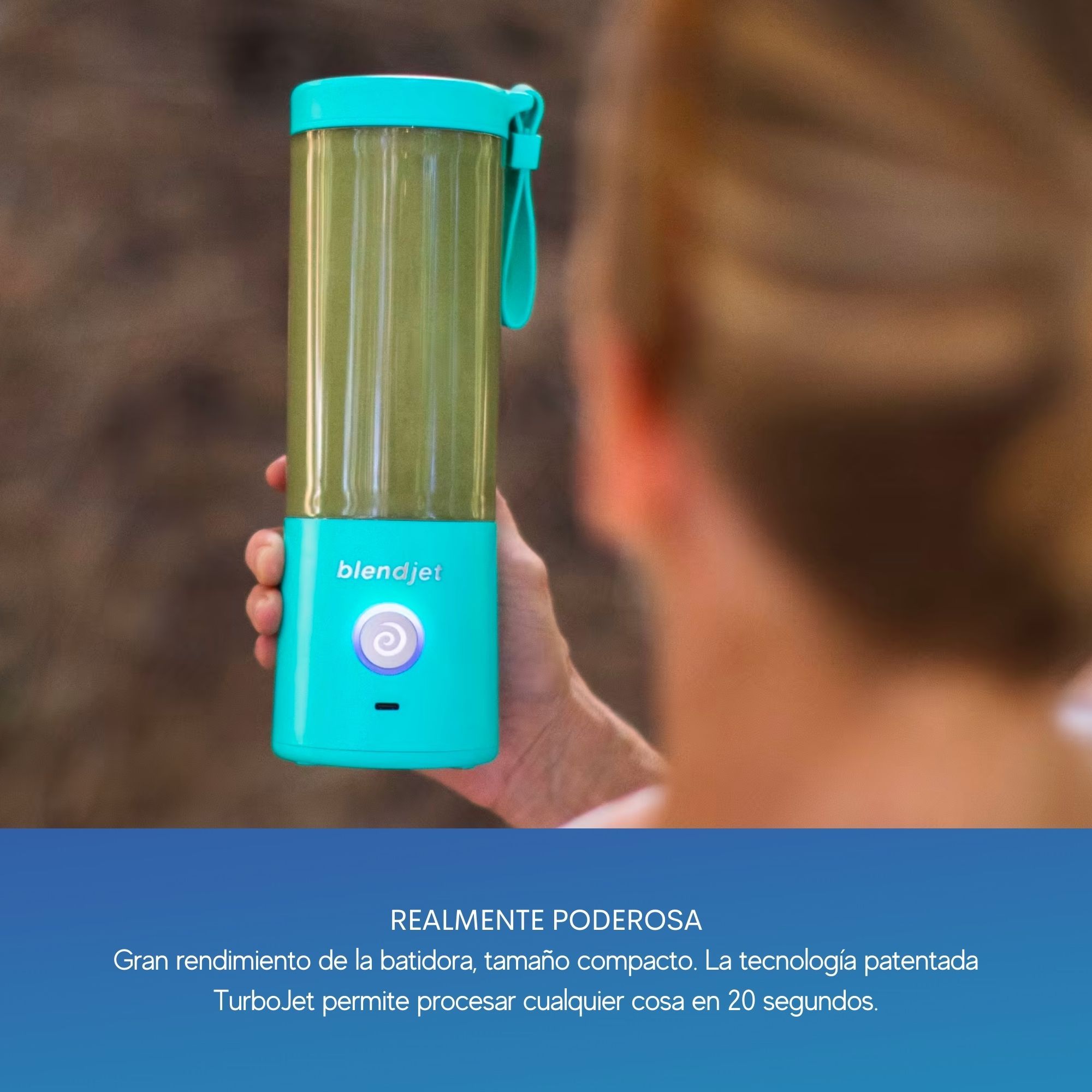 Foto 3 | Licuadora Portátil Blendjet 2 475 Ml. 6 Cuchillas Resistente Al Agua Recargable color Verde