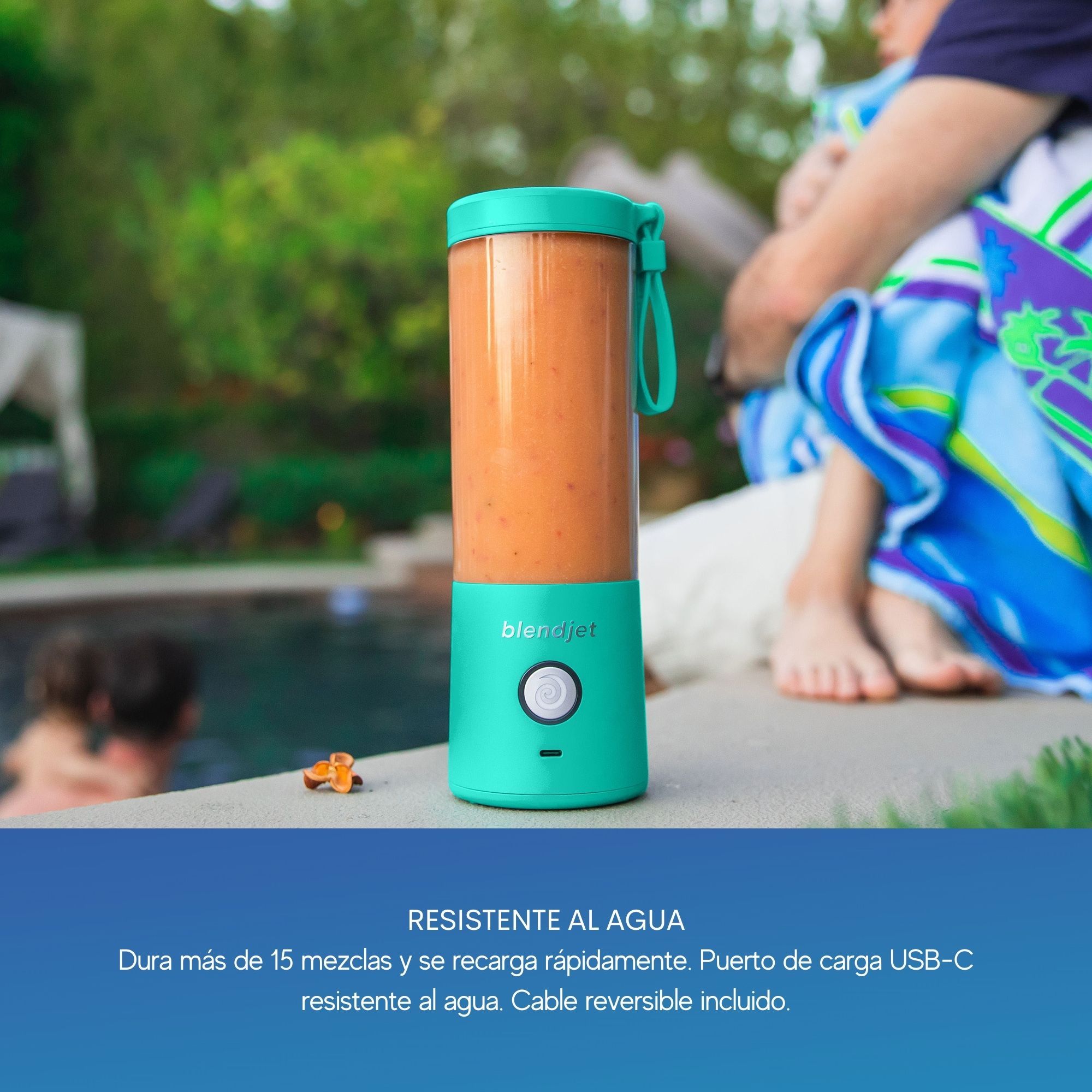 Foto 4 | Licuadora Portátil Blendjet 2 475 Ml. 6 Cuchillas Resistente Al Agua Recargable color Verde