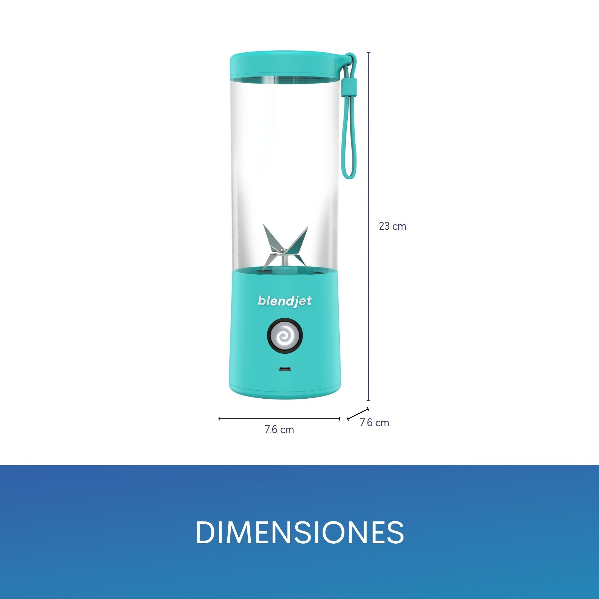Foto 5 | Licuadora Portátil Blendjet 2 475 Ml. 6 Cuchillas Resistente Al Agua Recargable color Verde