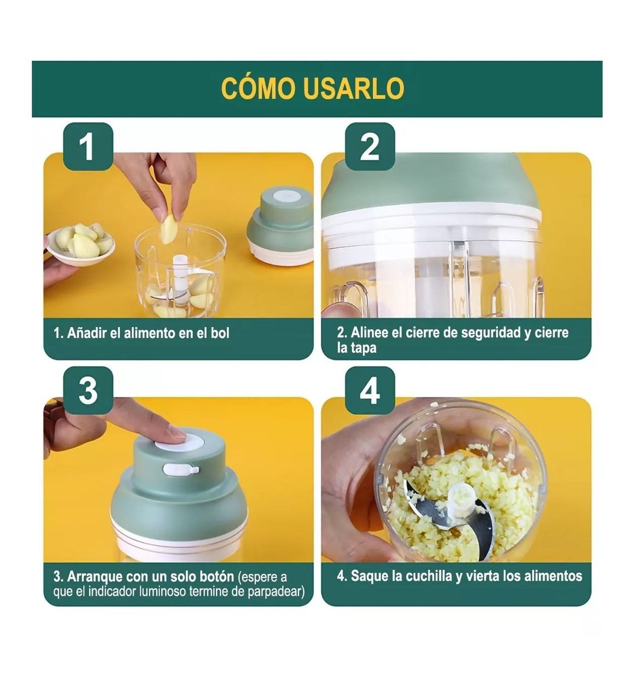 Foto 4 pulgar | Procesador de Alimentos Eléctrico