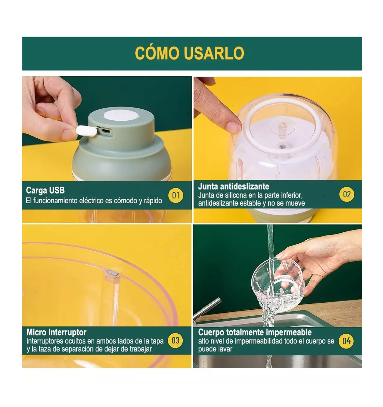 Foto 5 pulgar | Procesador de Alimentos Eléctrico
