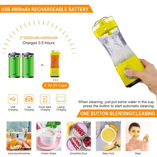 Foto 3 | Venta Internacional - Mini Licuadora Portátil 500w Amarilla