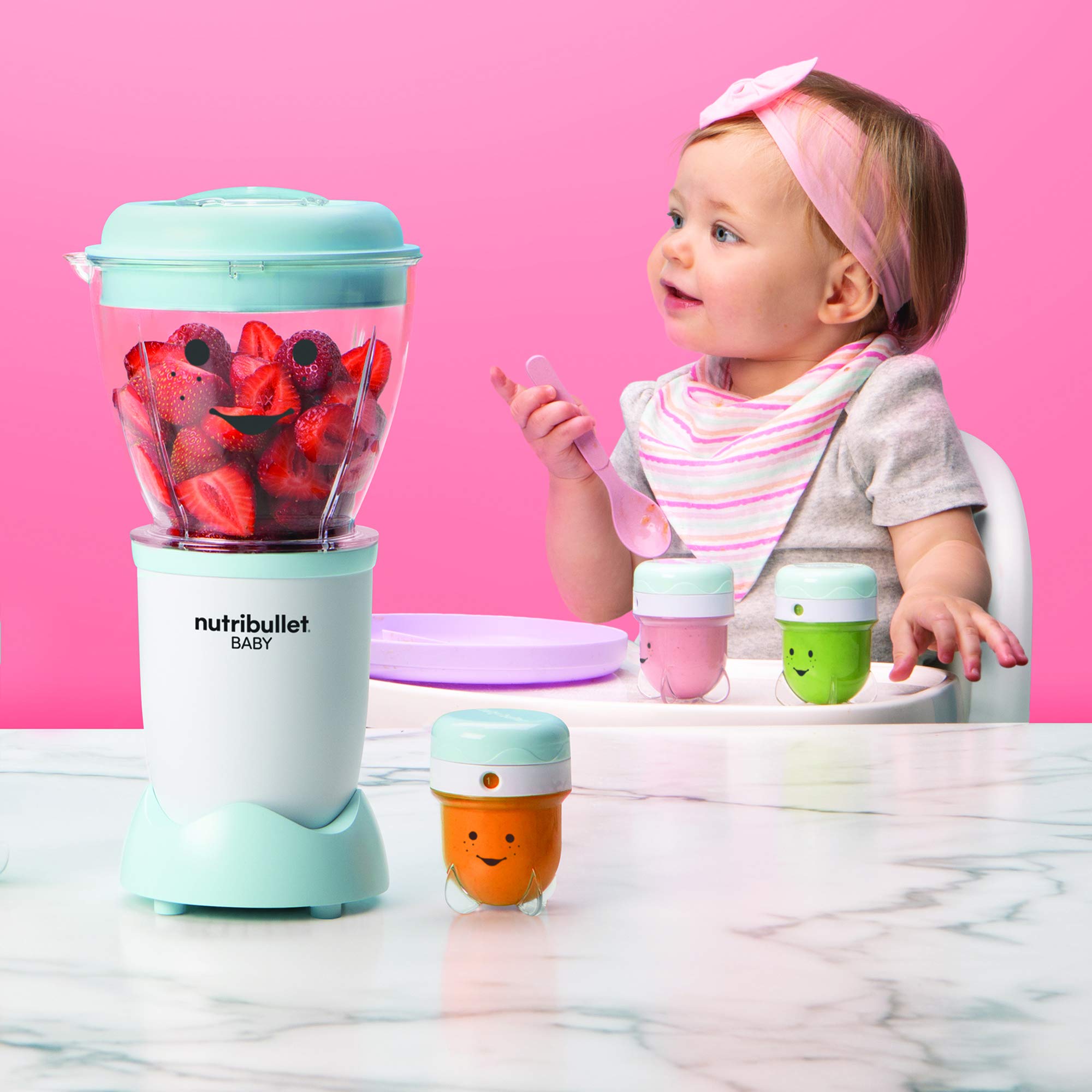 Foto 4 | Sistema de Fabricación de Alimentos Nutribullet Nby-50100 Baby 900 Ml Blanco/azul - Venta Internacional