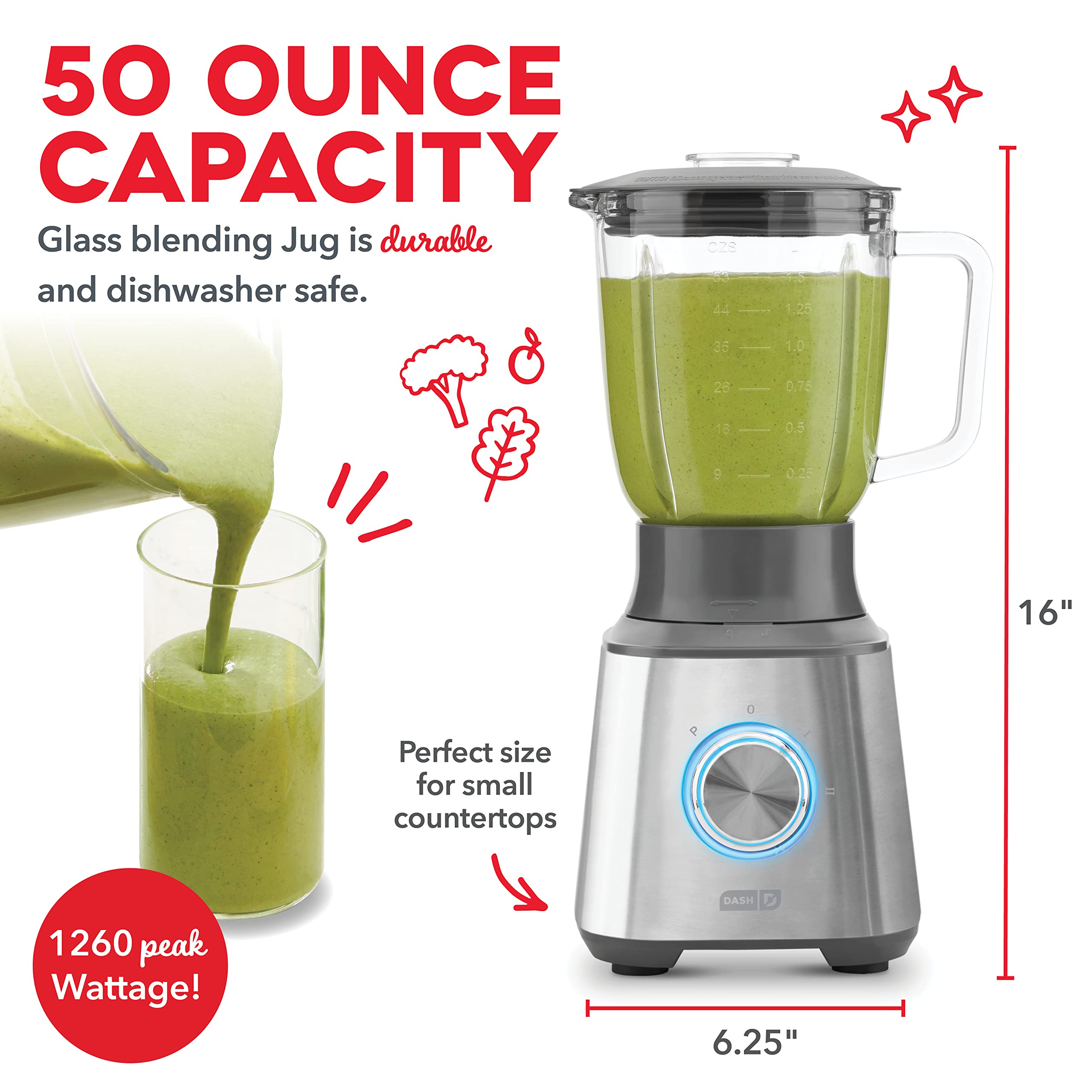 Foto 6 pulgar | Licuadora de Cocina Dash Quest 1,5 L De Acero Inoxidable - Venta Internacional