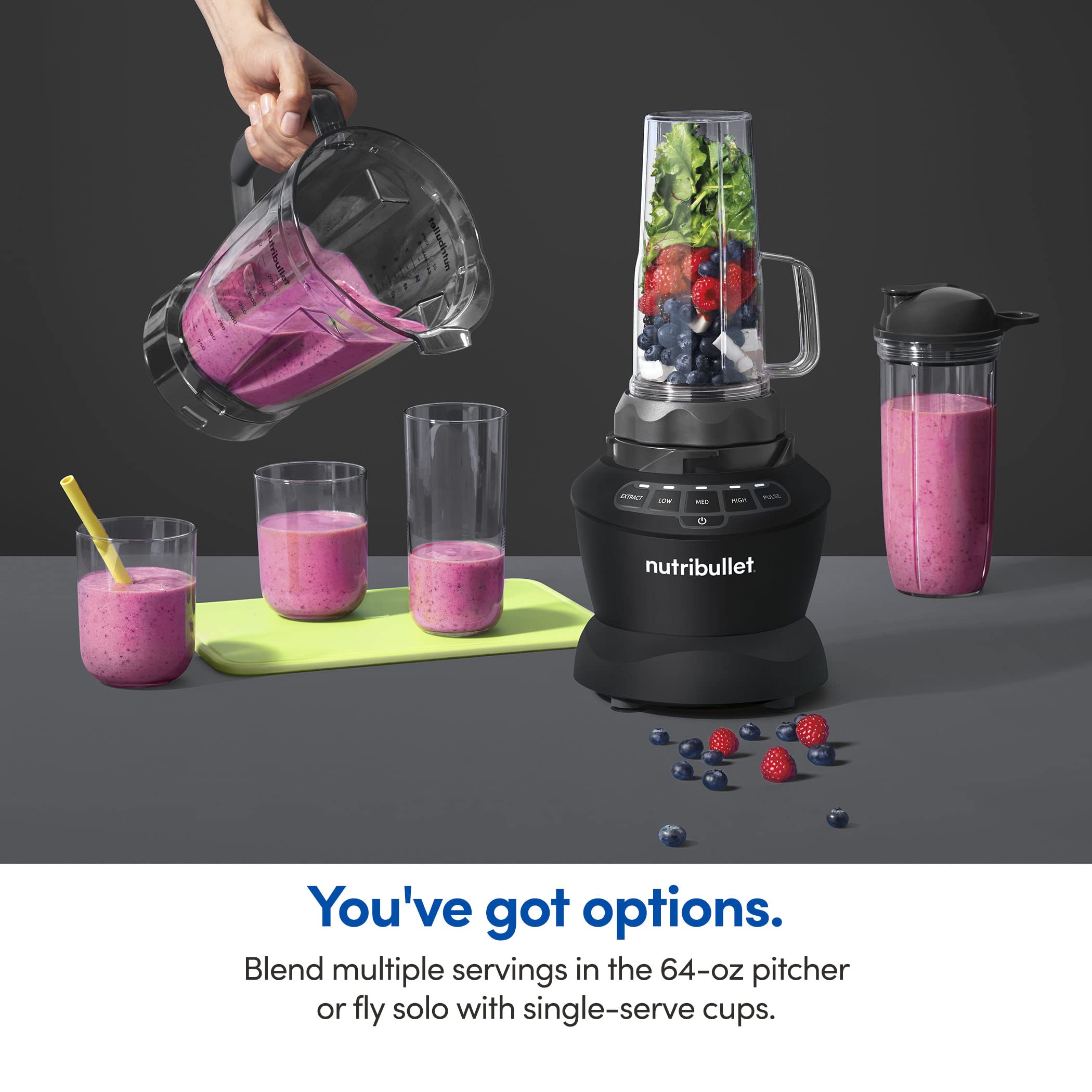 Foto 7 | Licuadora Nutribullet De Tamaño Completo De 1200 W Con Jarra De 1,9 L Y Taza De 900 Ml - Venta Internacional.