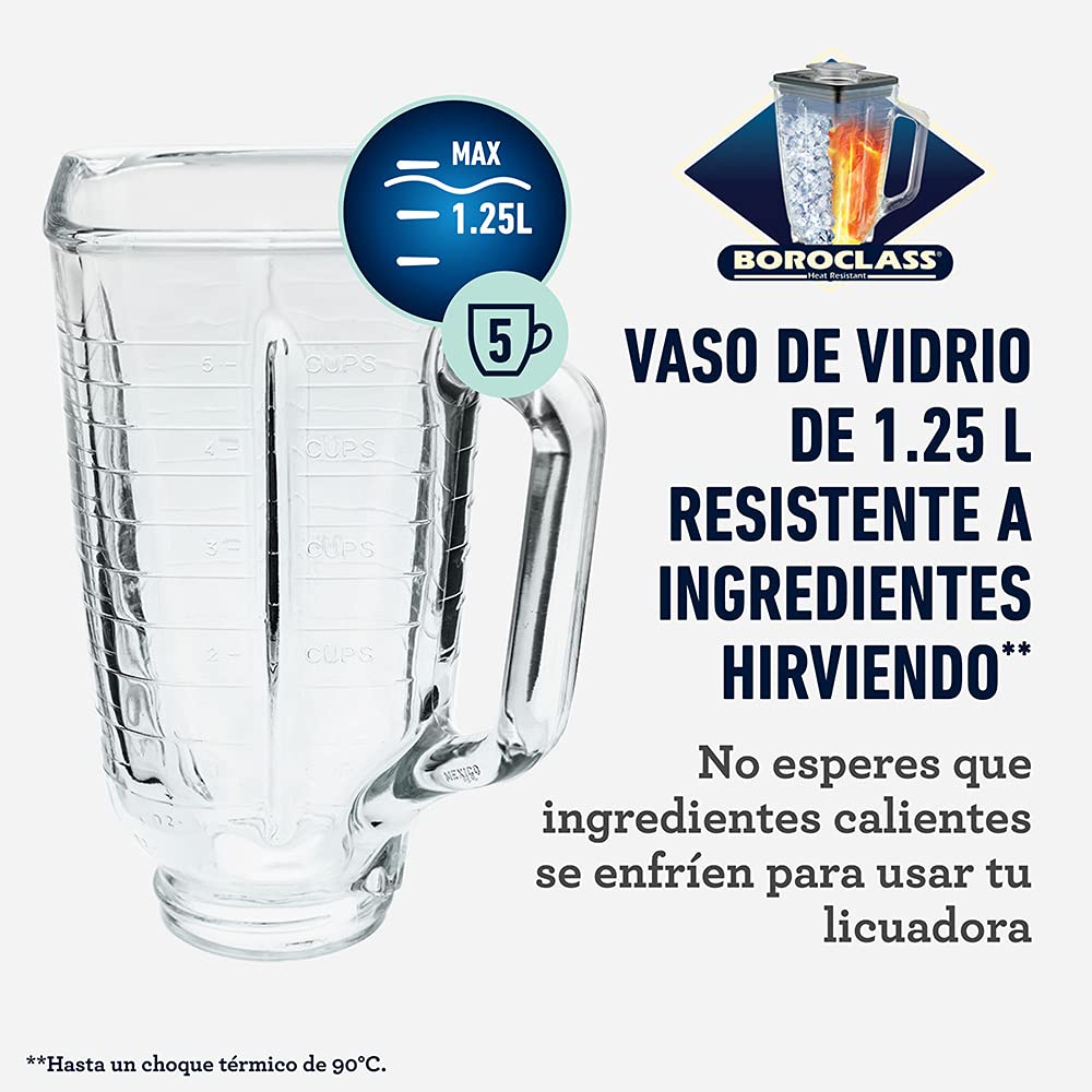 Foto 6 pulgar | Licuadora Oster de 3 Velocidades Tarro de Vidrio Blender 1.25 L - Venta Internacional