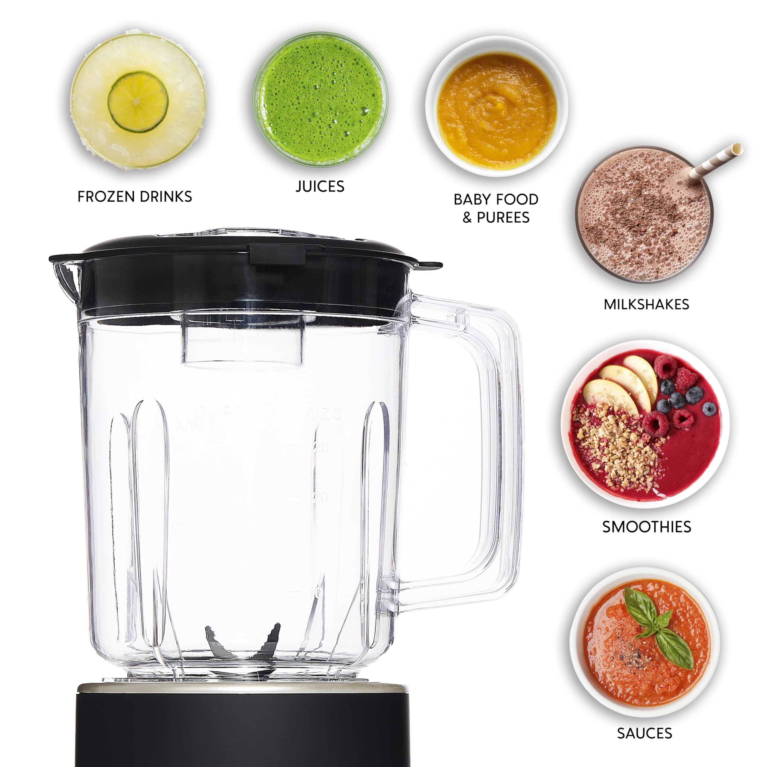 Foto 5 pulgar | Licuadora Cook with Color 300 W 2 Velocidades 750 ml Negro - Venta Internacional