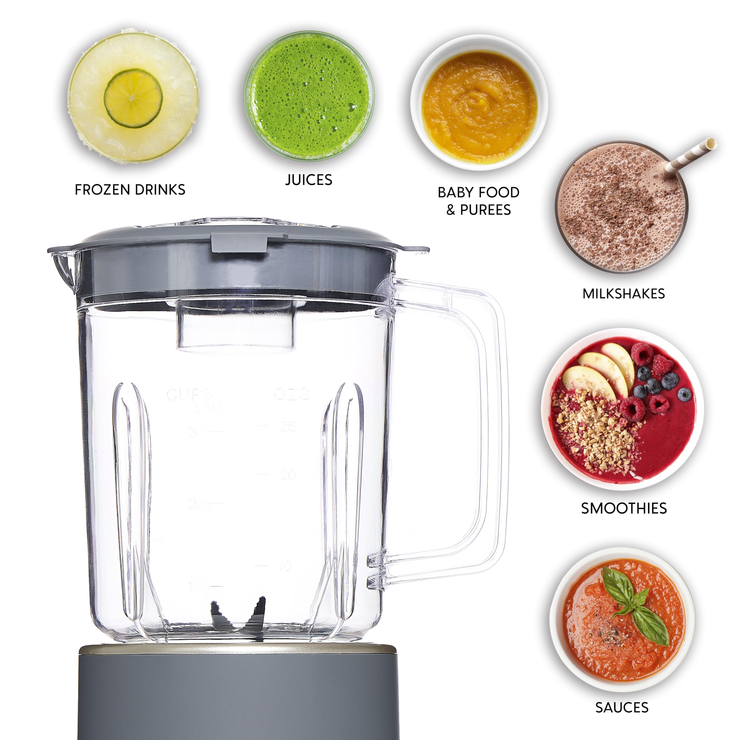 Foto 5 pulgar | Licuadora Cook with Color 300 W 2 Velocidades 750 ml Gris - Venta Internacional