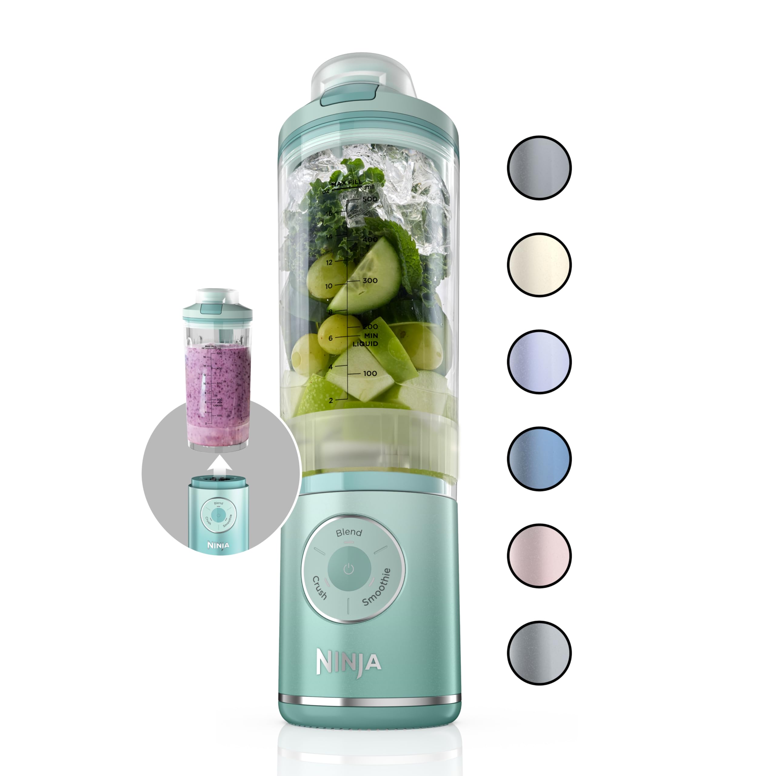 Foto 2 pulgar | Licuadora Portátil Ninja Blast Max Twist & Go 650 ml Sea Glass - Venta Internacional