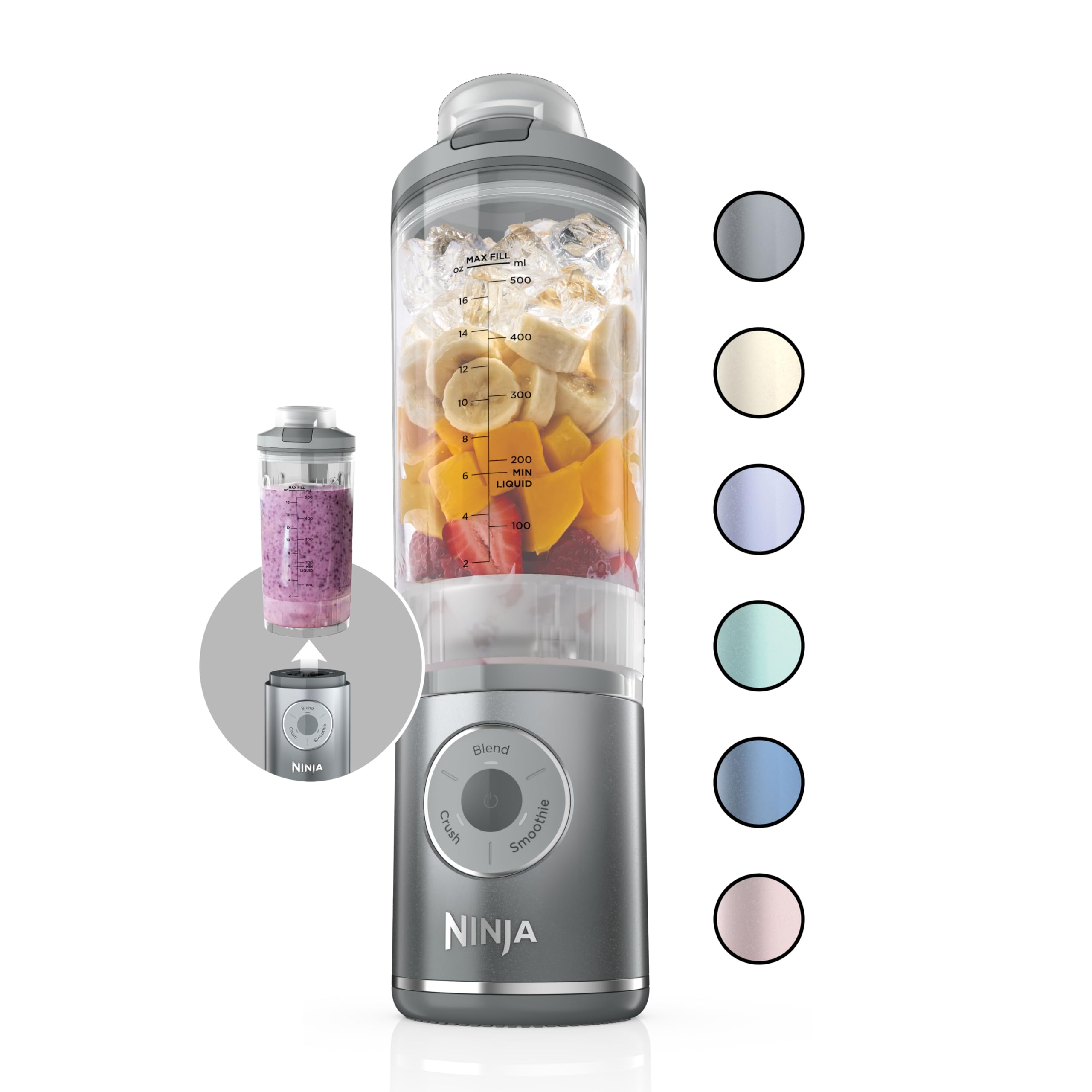 Foto 1 | Licuadora Portátil Ninja Blast Max Inalámbrica 650 ml Plateada - Venta Internacional