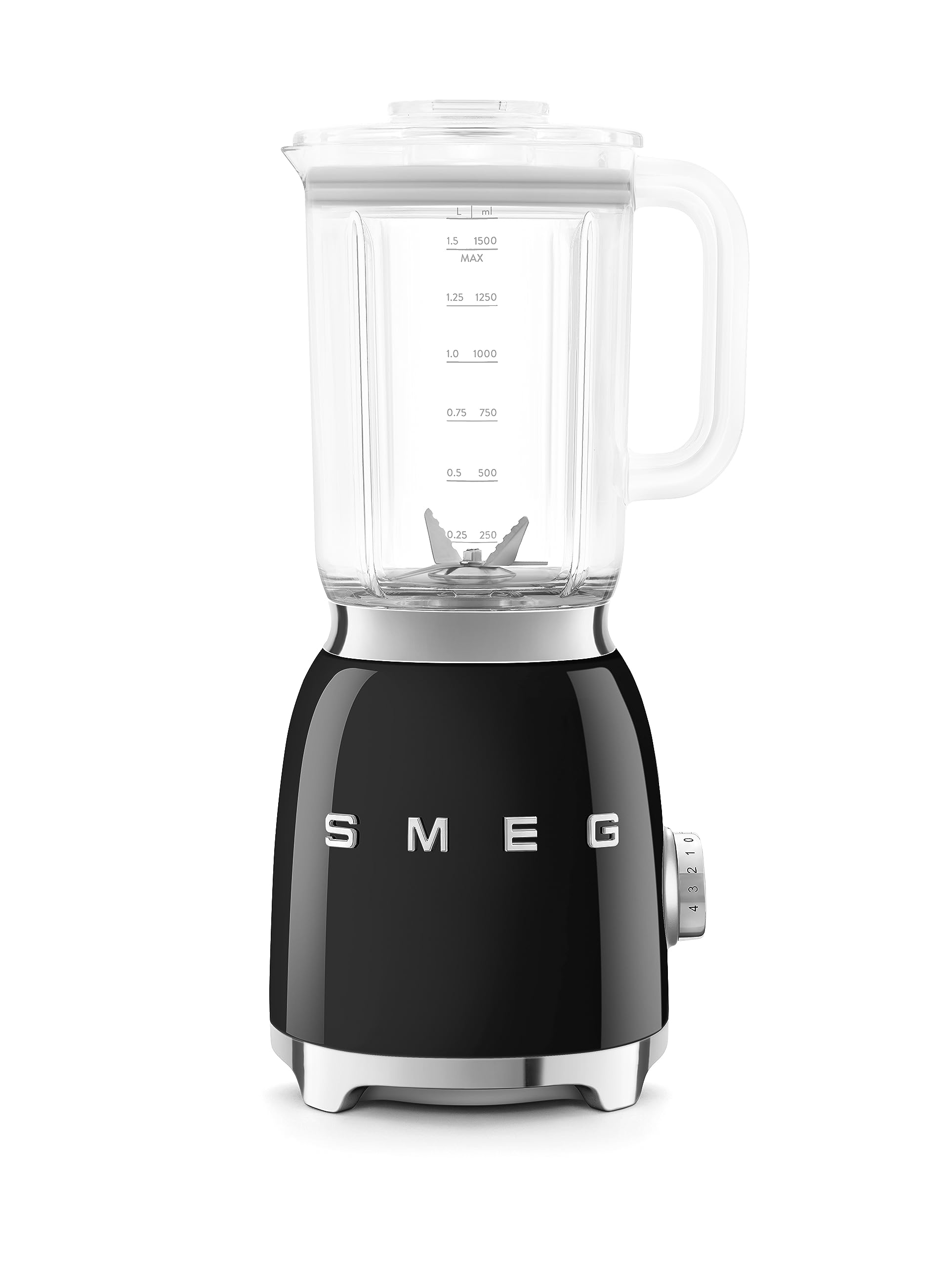 Licuadora De Sobremesa Smeg Retro Black 1.5l 4 Velocidades - Venta Internacional.