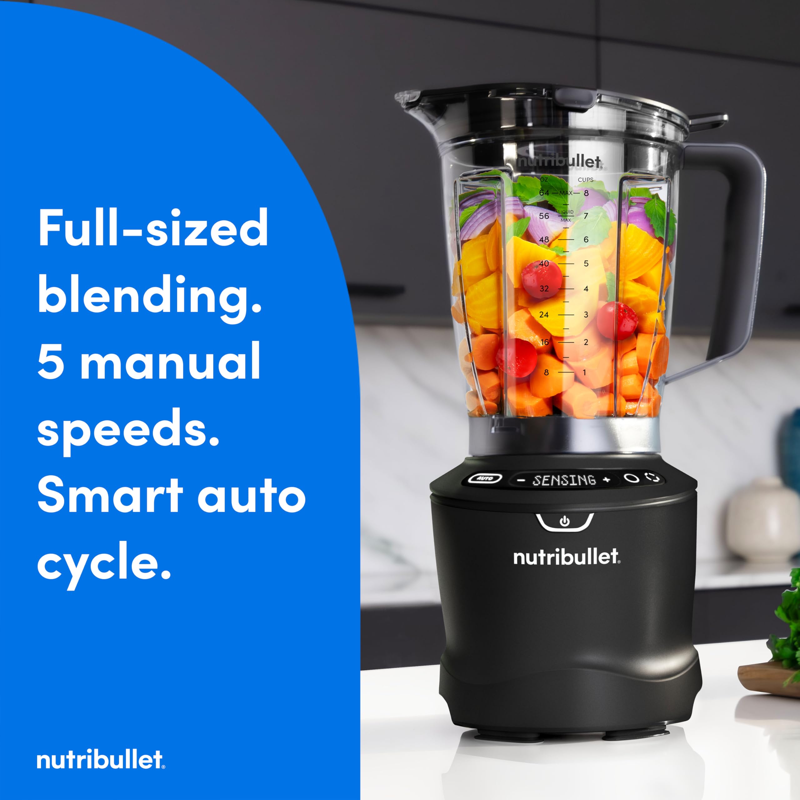 Foto 2 | Licuadora Nutribullet Smartsense De 5 Velocidades, 1400 W, Color Negro Mate - Venta Internacional.