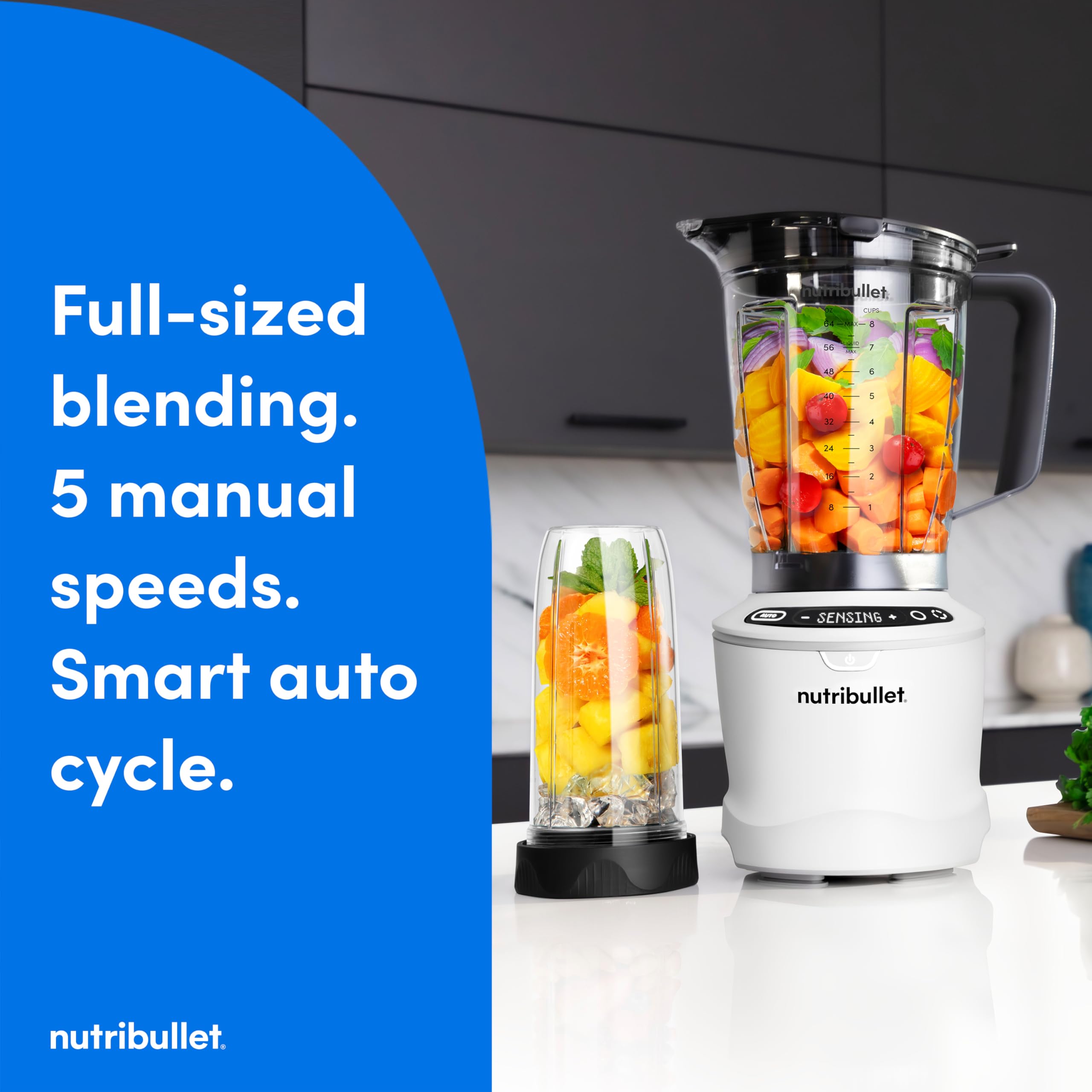 Foto 3 pulgar | Licuadora Nutribullet Smartsense 1400w 5 Velocidades 1.5l Blanco Mate - Venta Internacional.