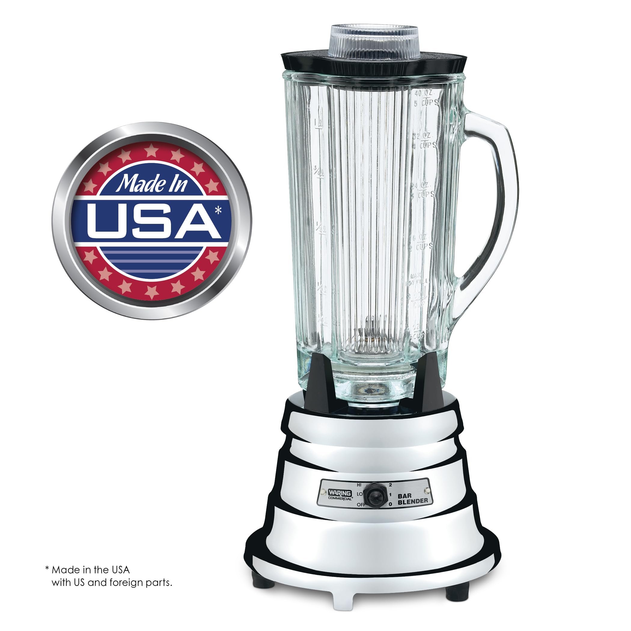 Foto 1 | Licuadora Waring Commercial Bb900g 1/2 Hp, Cristal Cromado De 1,2 Litros - Venta Internacional.