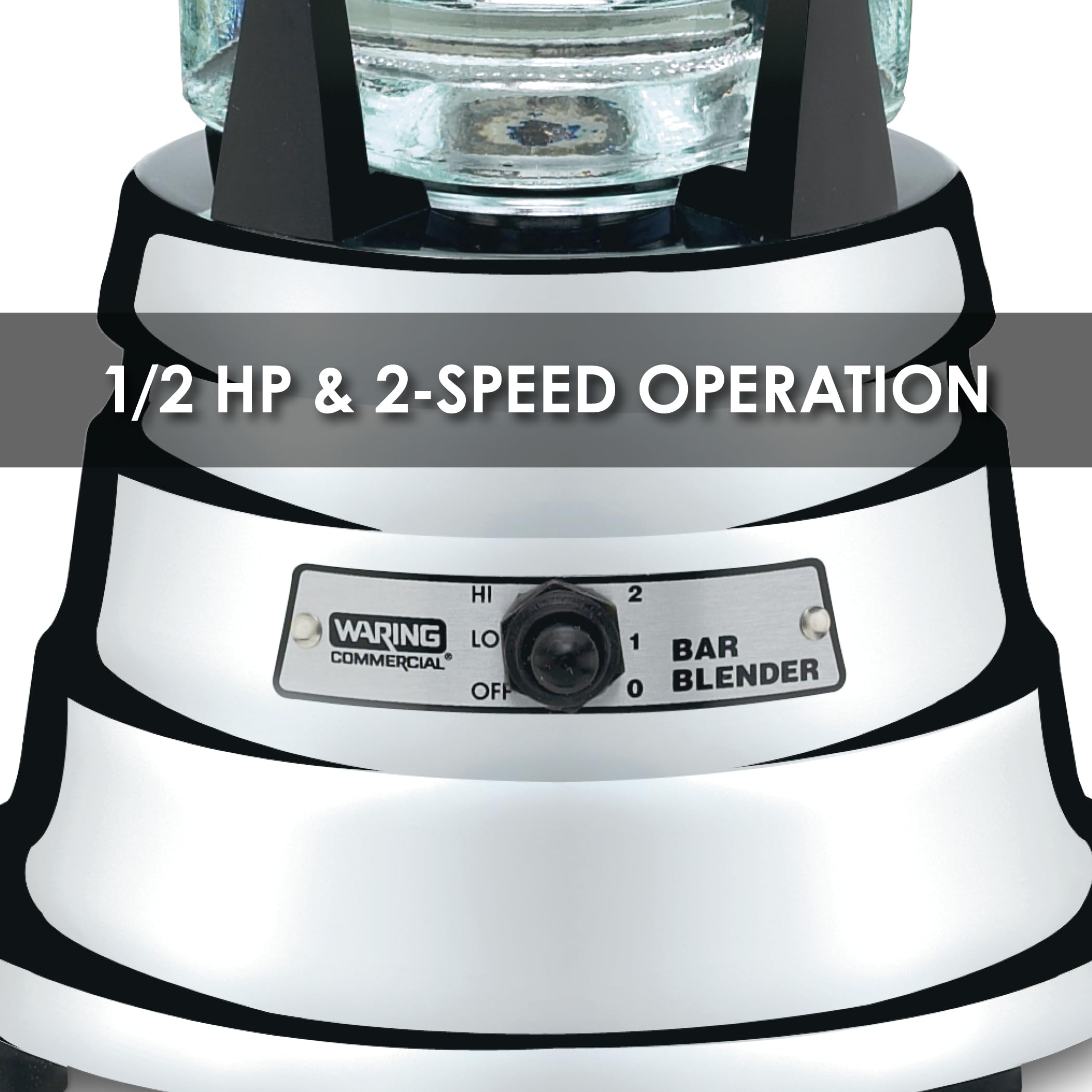 Foto 5 pulgar | Licuadora Waring Commercial Bb900g 1/2 Hp, Cristal Cromado De 1,2 Litros - Venta Internacional.