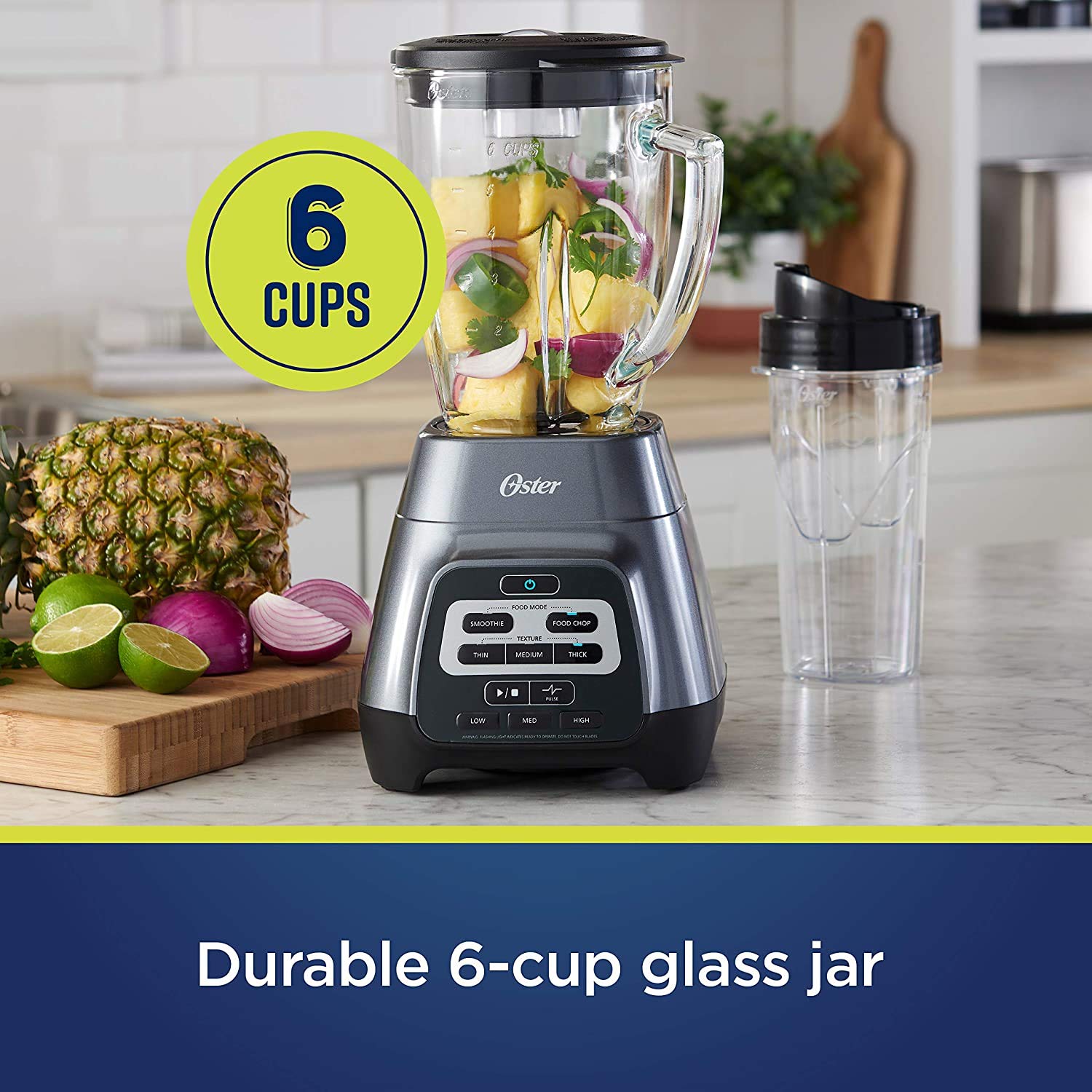 Foto 5 | Blender Oster Para Batidos, Batidos Y Salsas, 1,4 L, Color Gris - Venta Internacional.