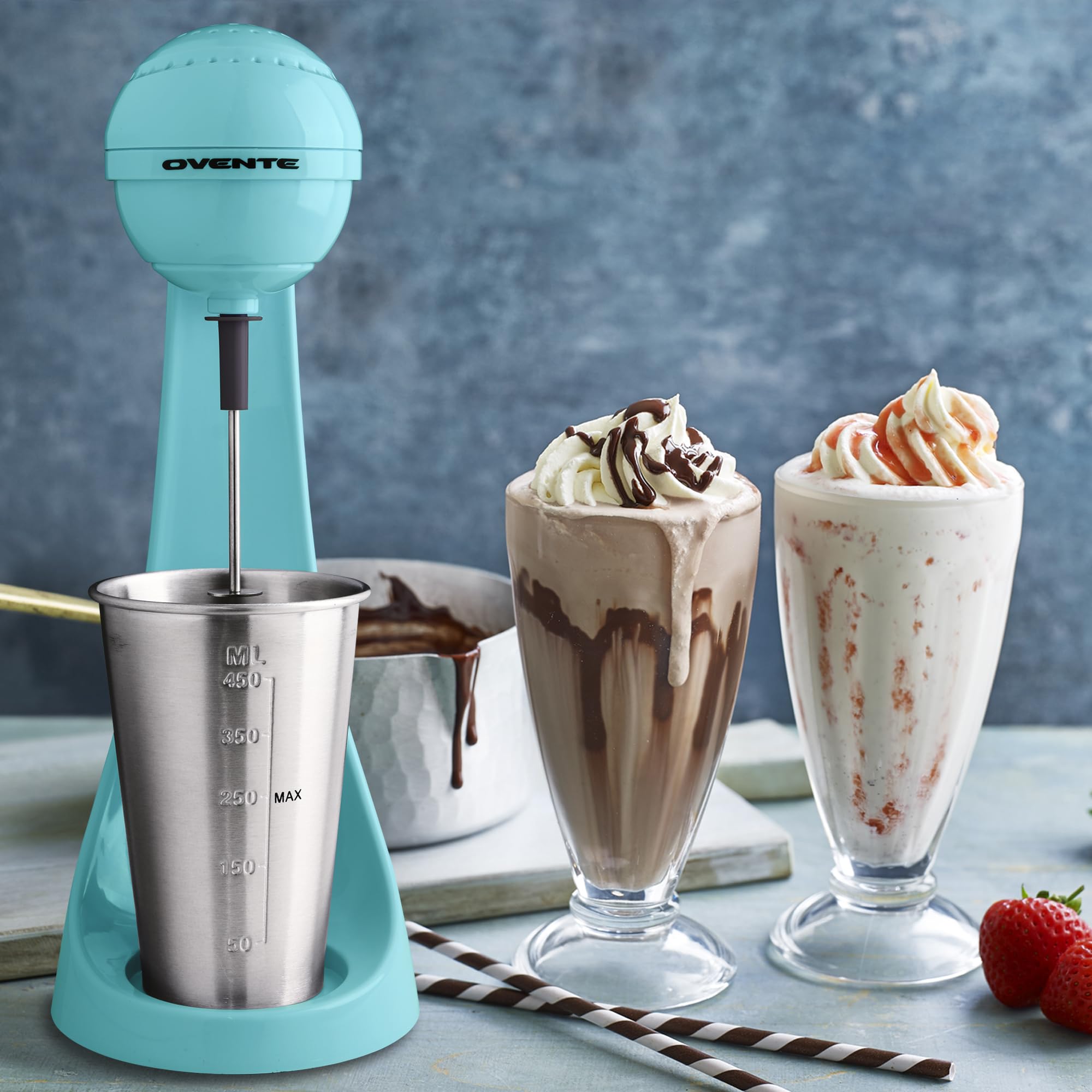 Foto 5 pulgar | Máquina para Hacer Batidos Ovente Classic 450 ml 2 Velocidades Acero Inoxidable - Venta Internacional