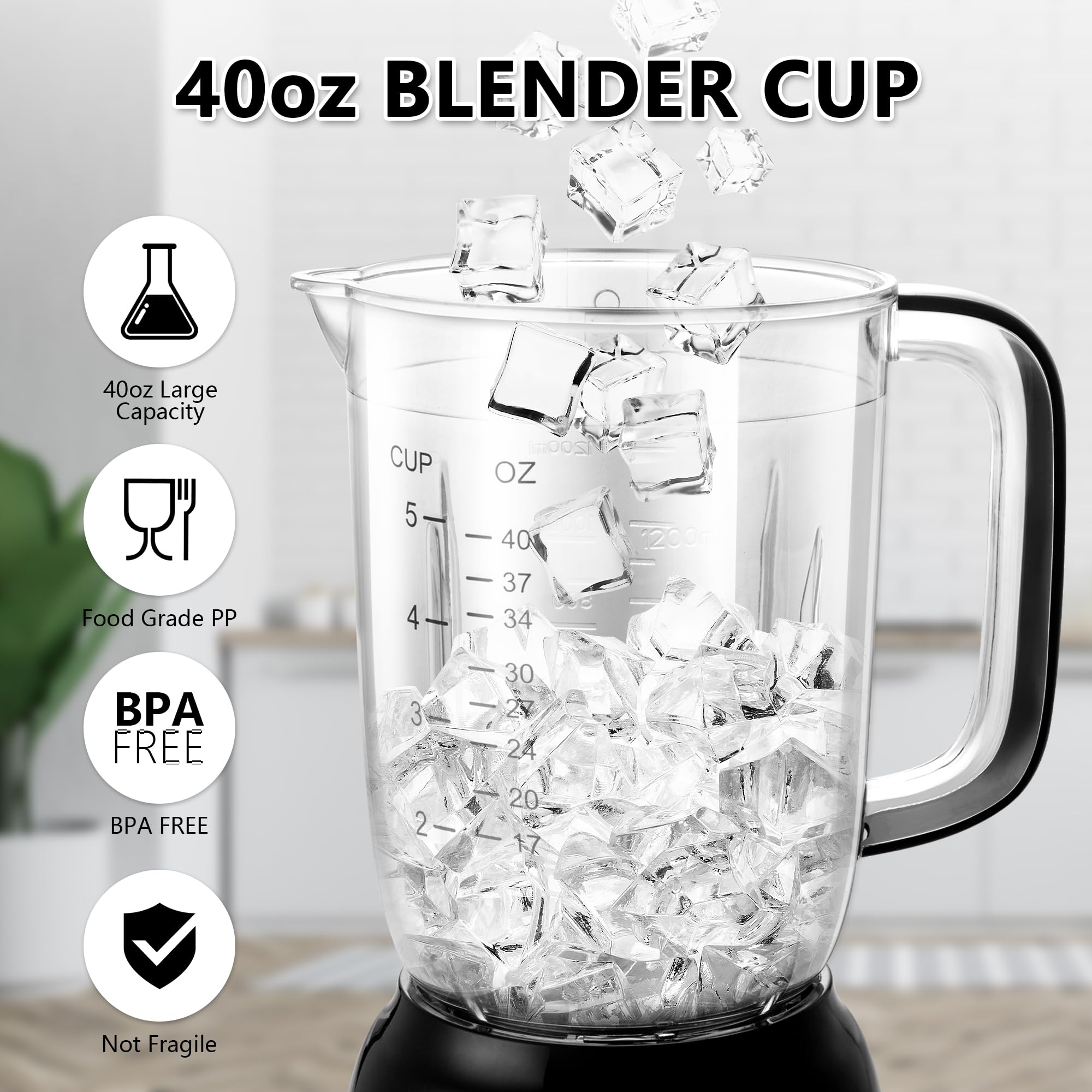 Foto 5 pulgar | Blender Bear 2025, Nueva, 700 W, 40 Oz, Para Batidos Con 3 Velocidades - Venta Internacional.