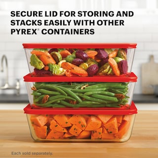 Foto 4 | Recipiente De Vidrio Para Almacenamiento De Alimentos Pyrex Simply Store, 11 Tazas - Venta Internacional.