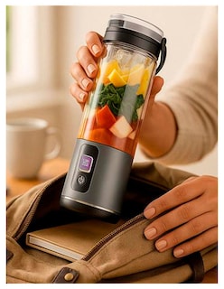 Foto 2 | Licuadora Batidora Portátil Ready Cook Ninja Blast Negra Vaso de 18 Oz Recargable con USB-C Tapa Antifugas y Boquilla