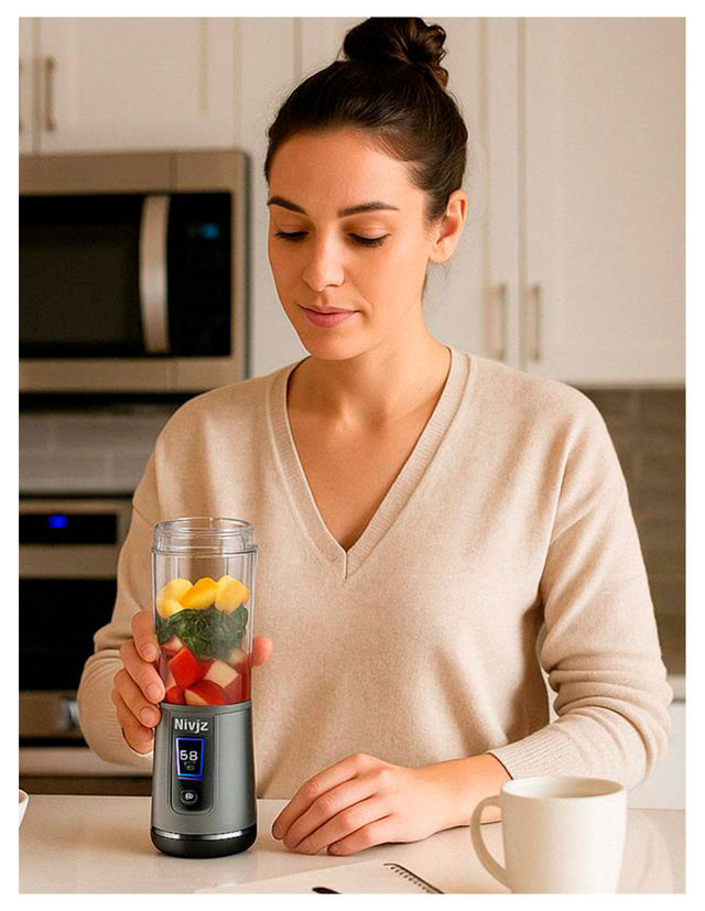 Foto 4 pulgar | Licuadora Batidora Portátil Ready Cook Ninja Blast Negra Vaso de 18 Oz Recargable con USB-C Tapa Antifugas y Boquilla
