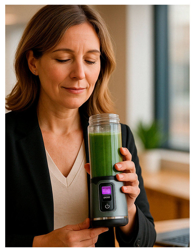 Foto 5 pulgar | Licuadora Batidora Portátil Ready Cook Ninja Blast Negra Vaso de 18 Oz Recargable con USB-C Tapa Antifugas y Boquilla