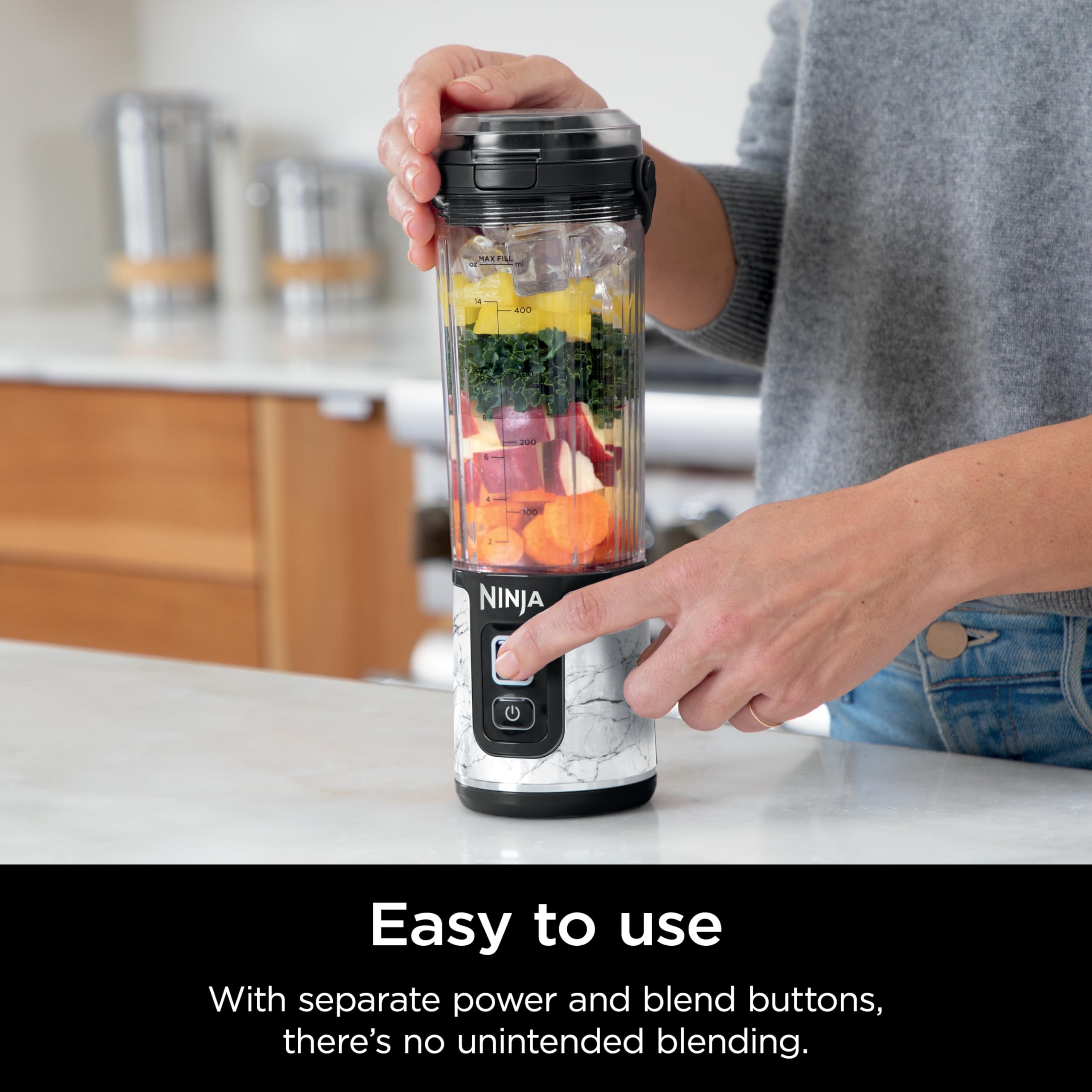 Foto 6 | Licuadora Portátil Ninja Blast Bc152mw 500 Ml Inalámbrica Blanca - Venta Internacional.
