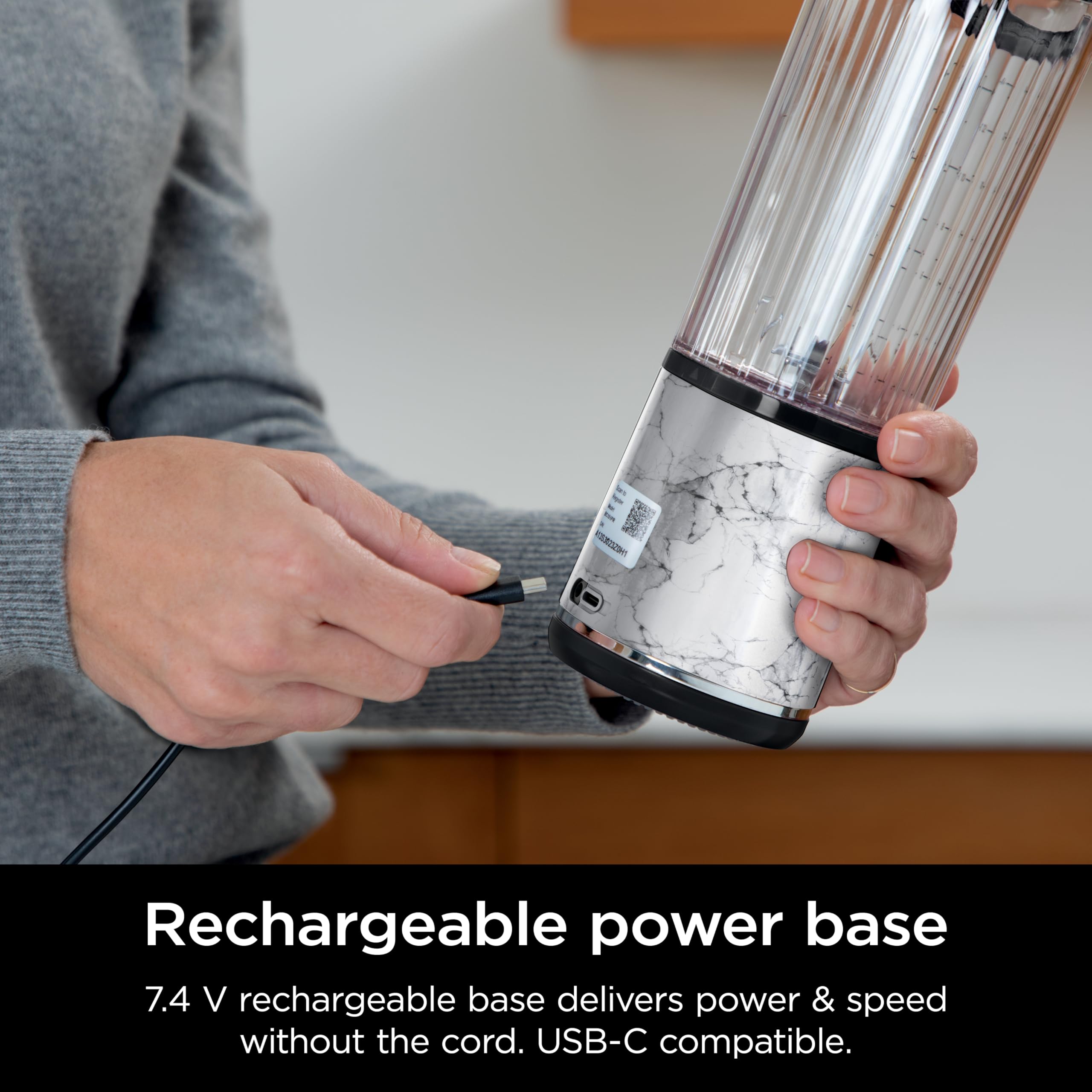 Foto 7 | Licuadora Portátil Ninja Blast Bc152mw 500 Ml Inalámbrica Blanca - Venta Internacional.