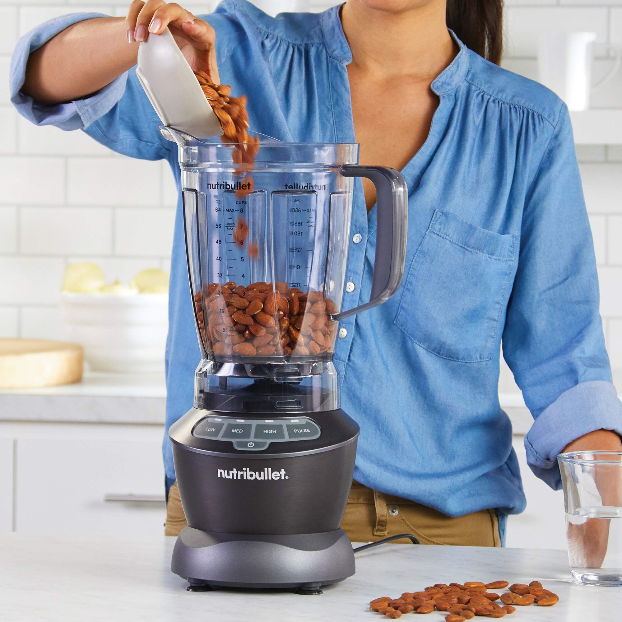 Foto 7 pulgar | Licuadora De Sobremesa Nutribullet Nbf50400 1.8l 1200w Gris Oscuro - Venta Internacional.