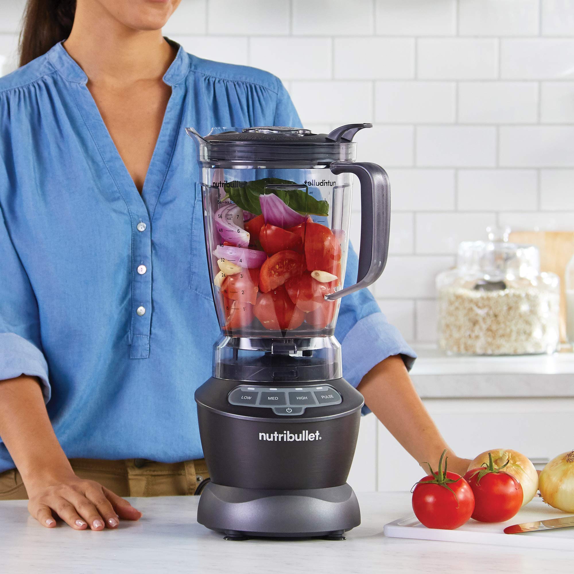 Foto 8 pulgar | Licuadora De Sobremesa Nutribullet Nbf50400 1.8l 1200w Gris Oscuro - Venta Internacional.