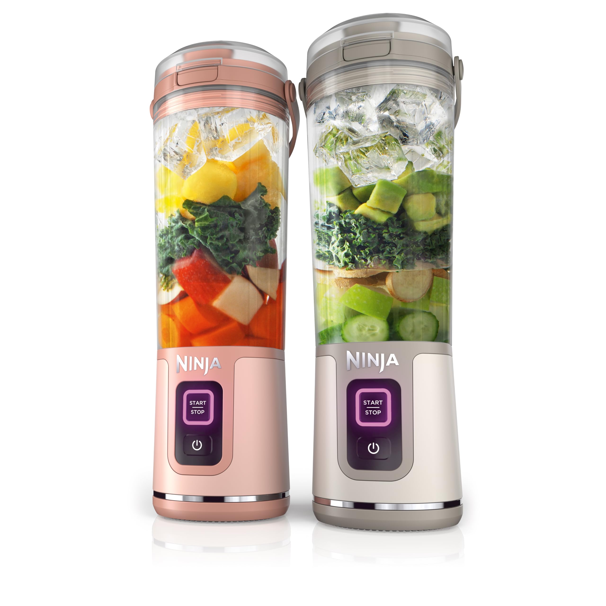 Licuadora Portátil Ninja Bc155ps Blast, 18 Oz, Inalámbrica, Color Melocotón Y Piedra - Venta Internacional.