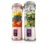 Licuadora Portátil Ninja Bc155ps Blast, 18 Oz, Inalámbrica, Color Melocotón Y Piedra - Venta Internacional.
