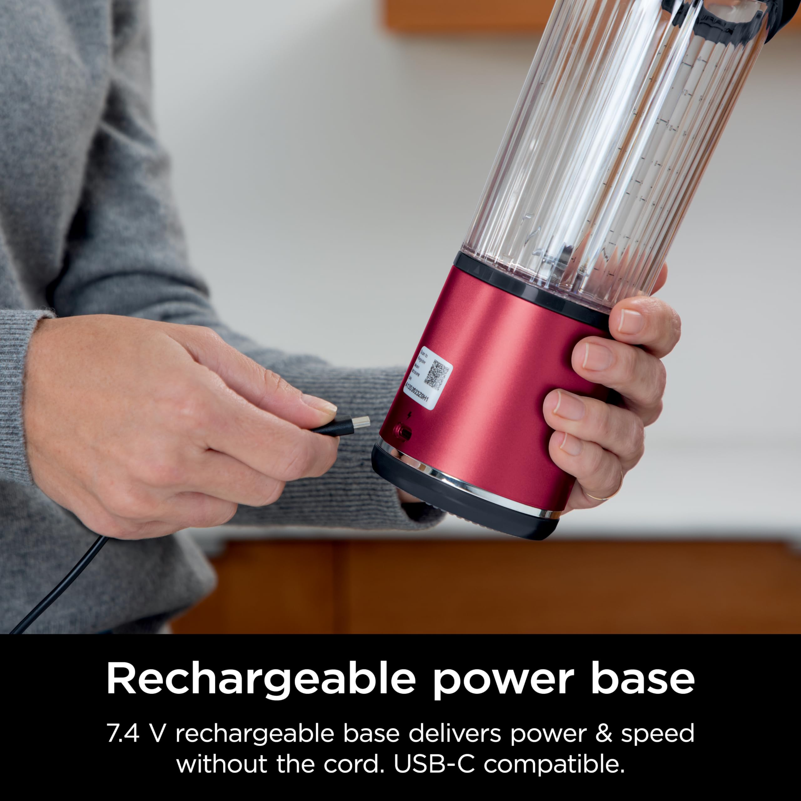 Foto 5 | Licuadora Portátil Ninja Blast Cl155ard 530 Ml Inalámbrica Roja - Venta Internacional.