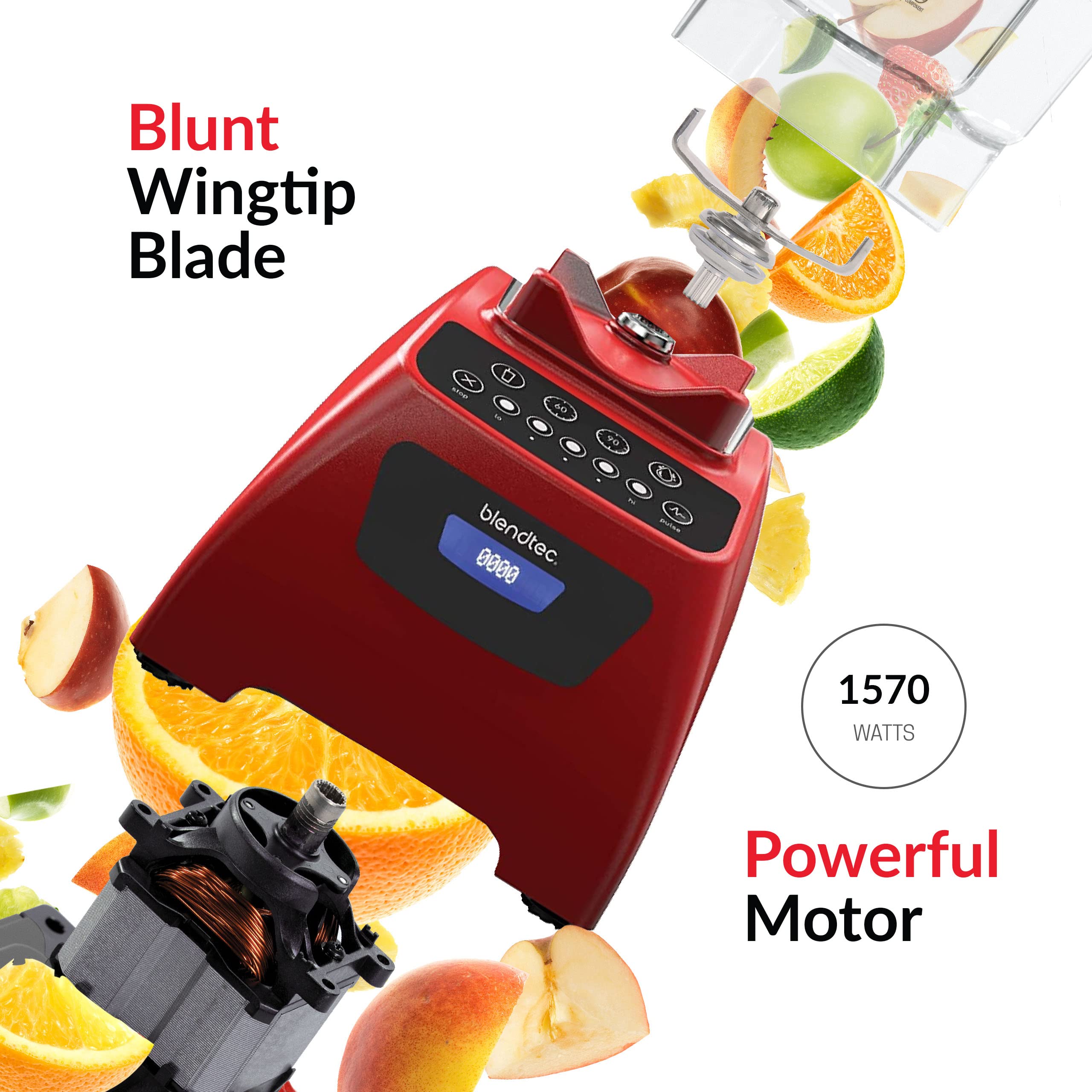 Foto 5 pulgar | Licuadora Blendtec Classic 575 Wildside+ 2.6l Rojo Amapola 1560w - Venta Internacional.