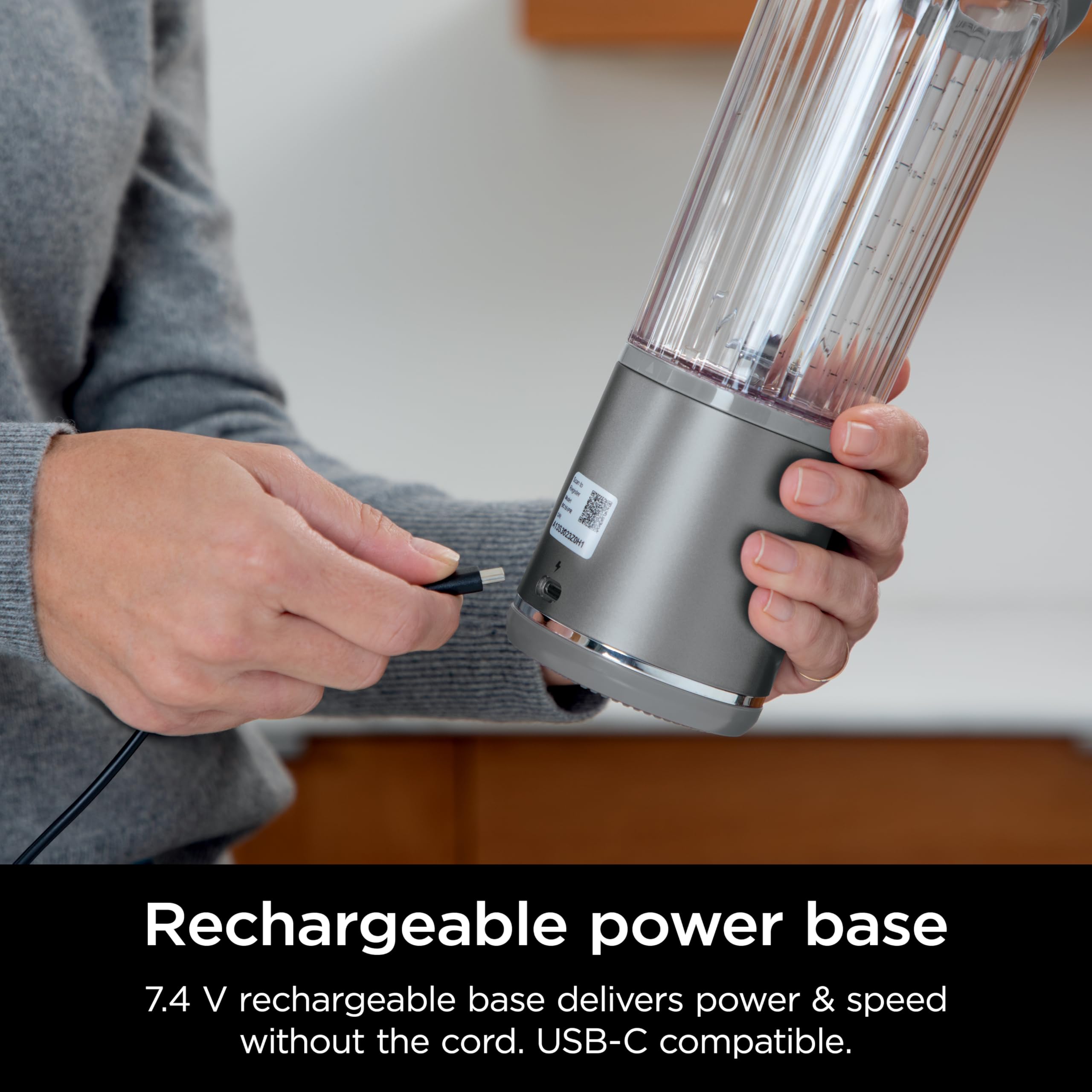 Foto 7 | Licuadora Portátil Ninja Blast Cl155agy 500 Ml Inalámbrica Gris - Venta Internacional