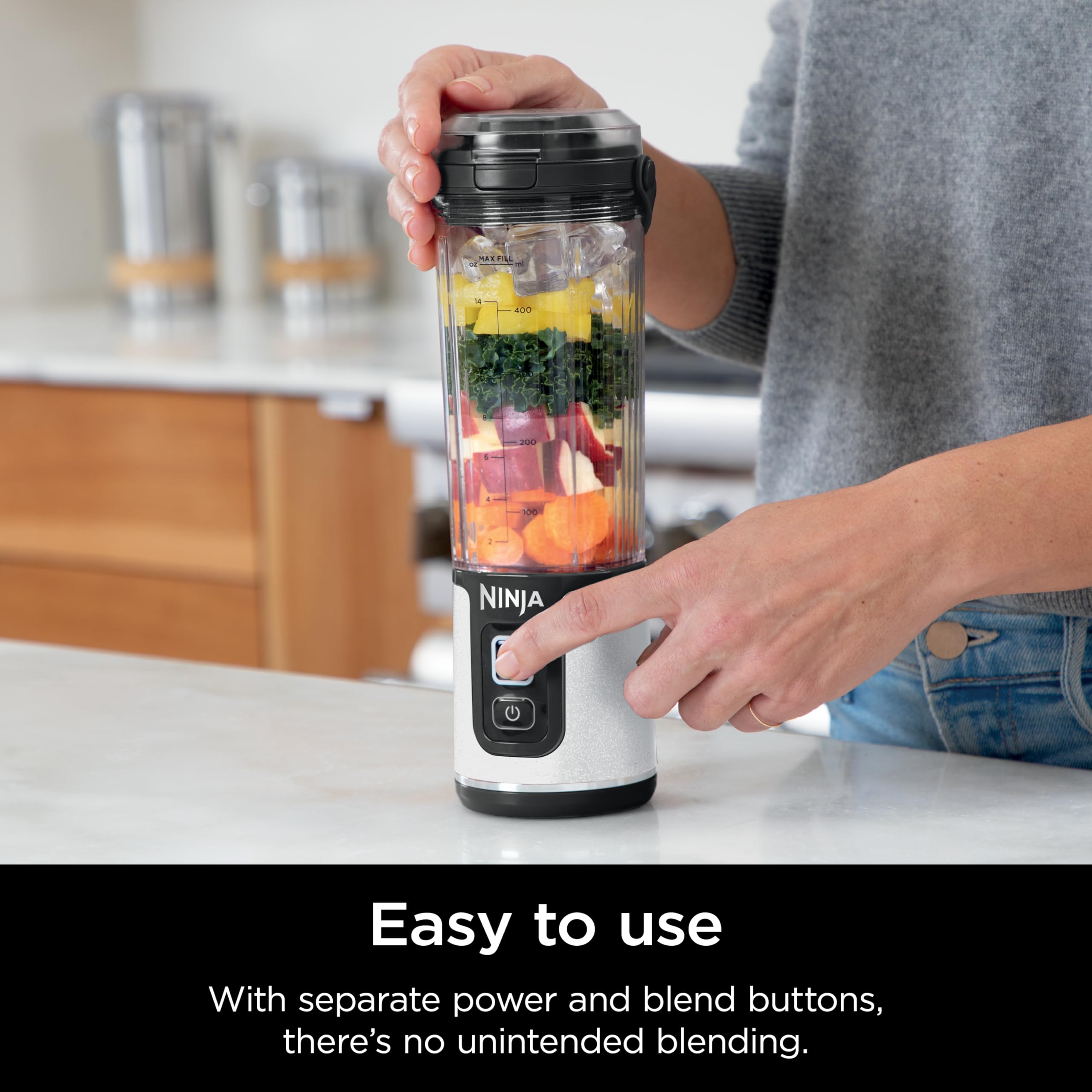 Foto 6 | Licuadora Portátil Ninja Blast Bc152gl 500 Ml Inalámbrica Blanca - Venta Internacional