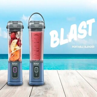 Foto 5 | Ninja Mini Licuadora Blast Blender Portátil De 473ml (16 Oz) Azul Marino (reacondicionado)