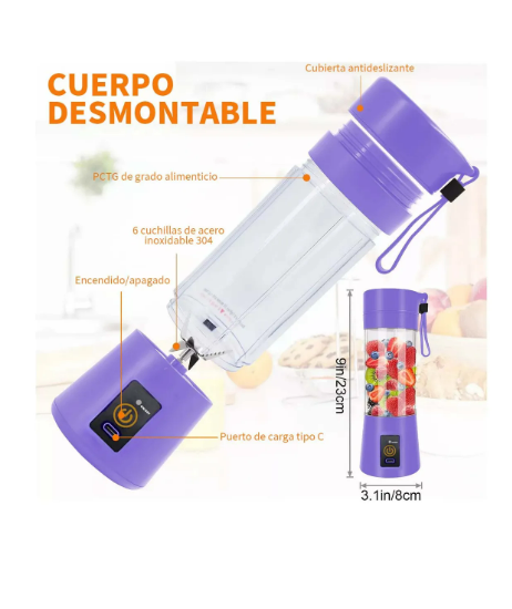 Foto 4 | Minilicuadora Recargable