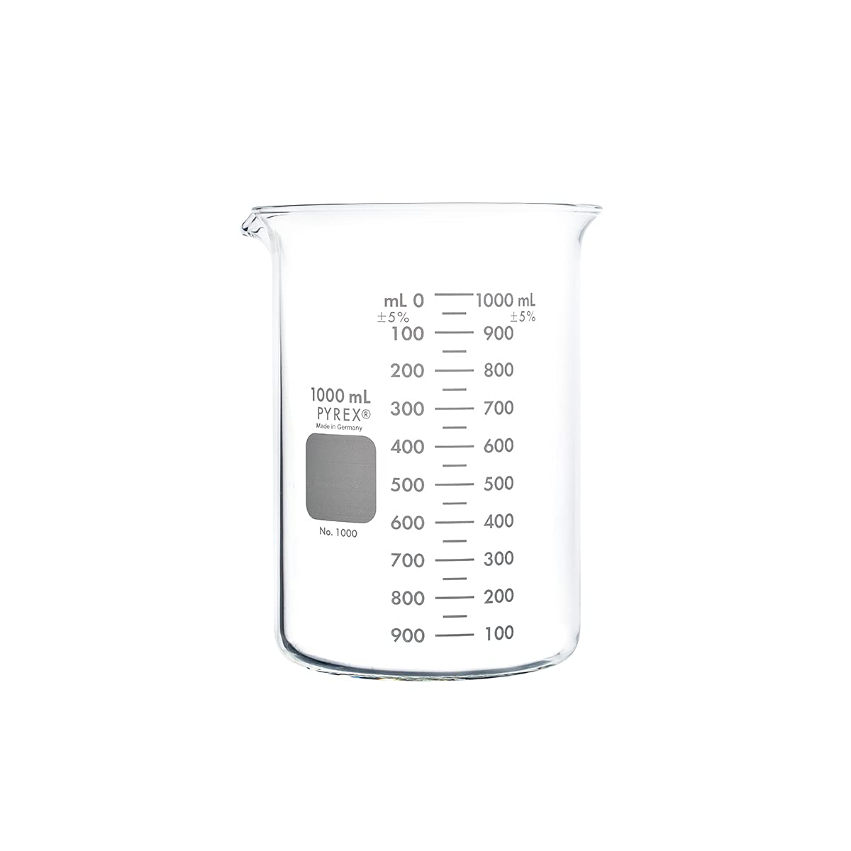 Foto 2 pulgar | Vaso De Vidrio Pyrex Griffin Low Form  1 Litro (2 Paquetes)  Laboratorio De Química - Venta Internacional.