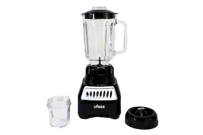 Foto 1 | Licuadora Ufesa Málaga Vaso Vidrio 10 Velocidades color Negro con Mini Procesador