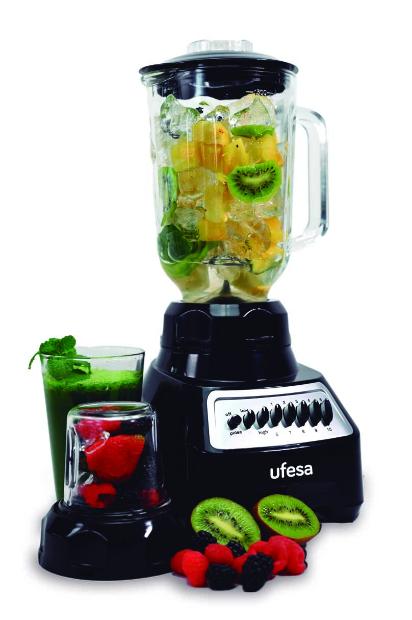 Foto 3 pulgar | Licuadora Ufesa Málaga Vaso Vidrio 10 Velocidades color Negro con Mini Procesador