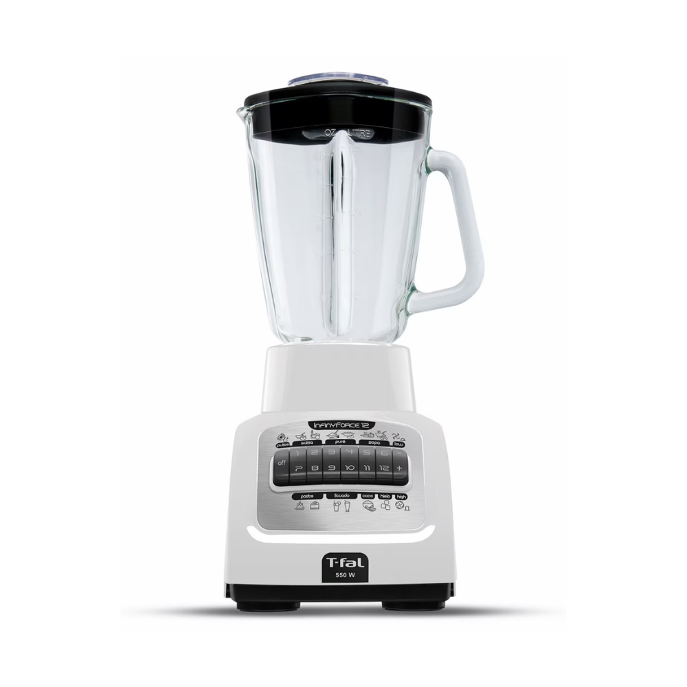 Licuadora T-fal LN8121MX color Blanco con Vaso de Vidrio