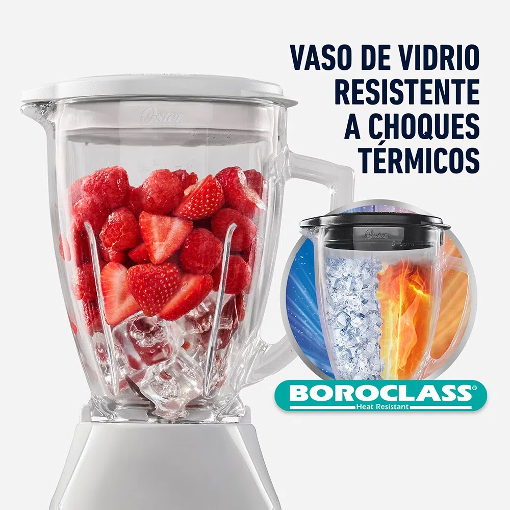 Foto 5 pulgar | Licuadora Oster color Rojo 2 Velocidades con Perilla y Vaso de Vidrio